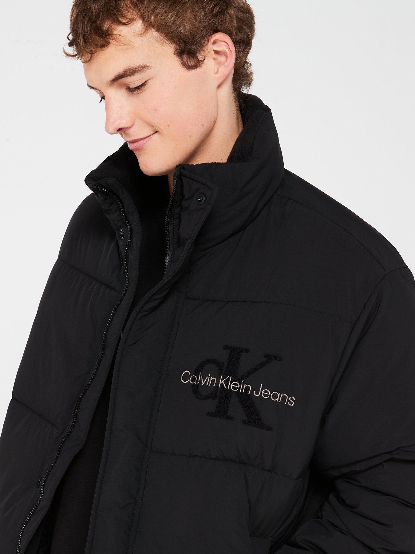 Image 4 of 4 of Calvin Klein Jeans Chenille Puffer Jacket - Black