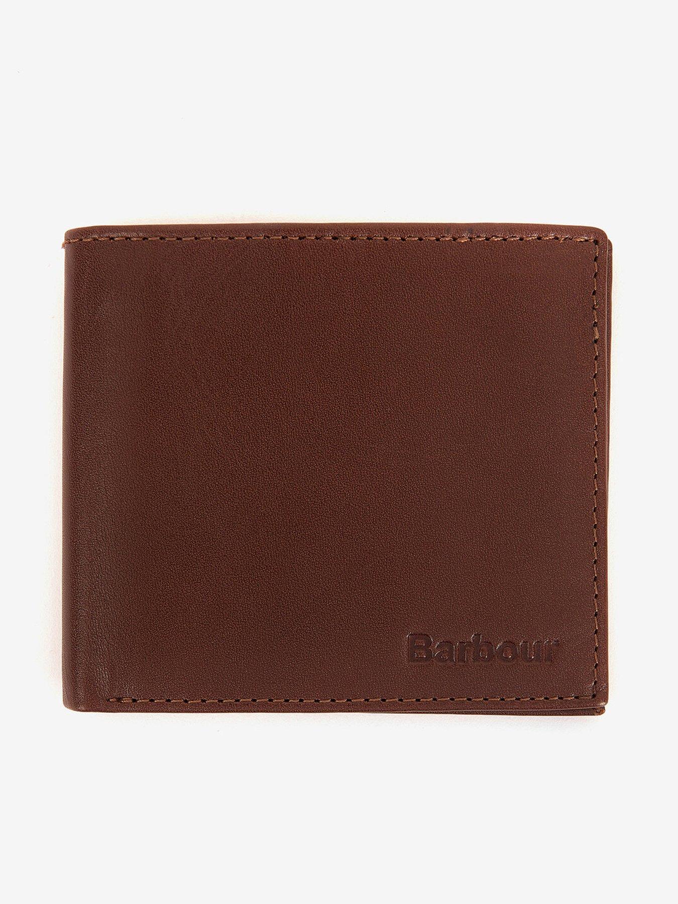 Barbour Colwell Leather Billfold Wallet - Brown