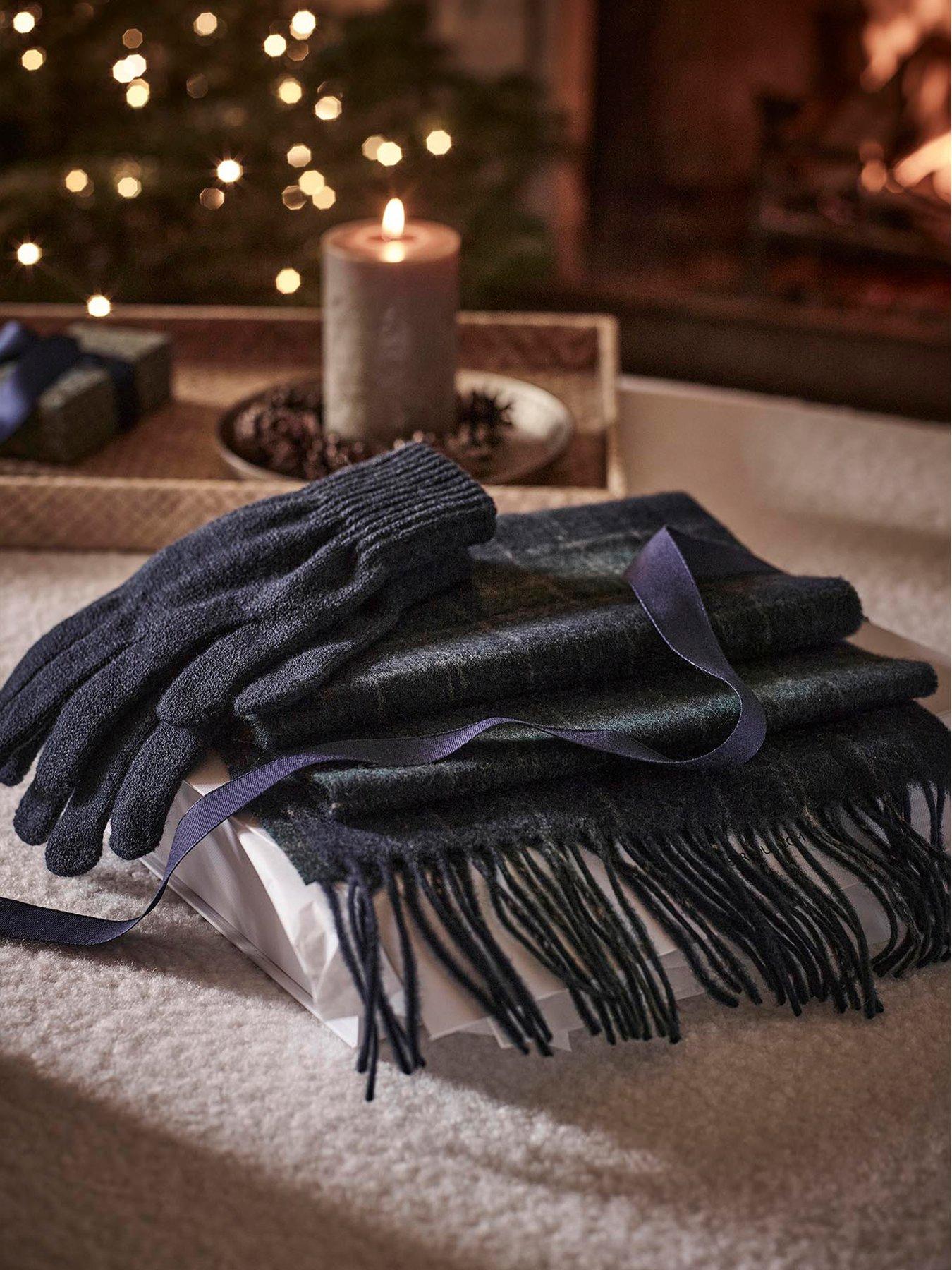 Image 2 of 4 of Barbour Tartan Wool Blend Scarf &amp; Glove Gift Set - Multi