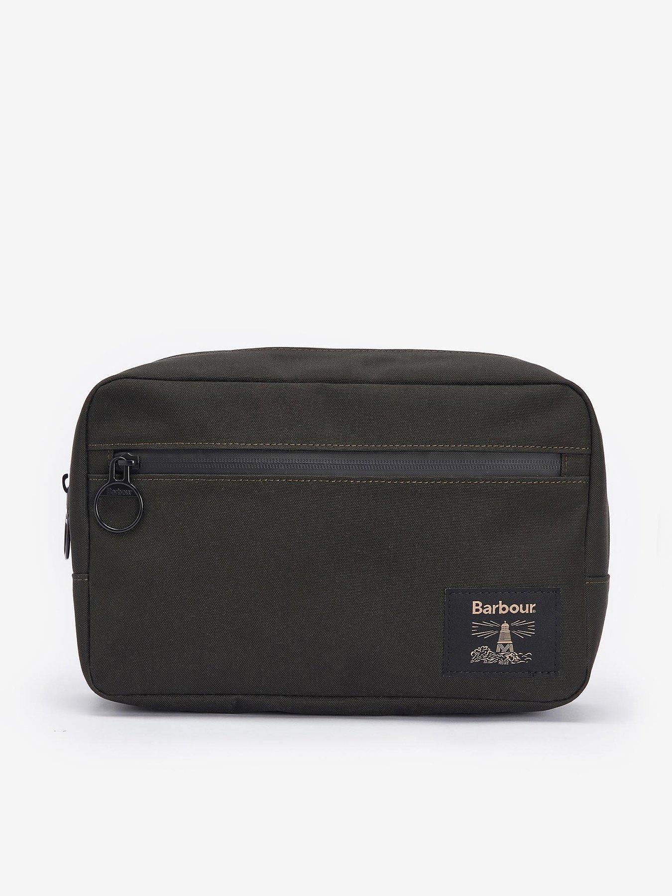 Barbour Wax Hanging Washbag Dark Green Very