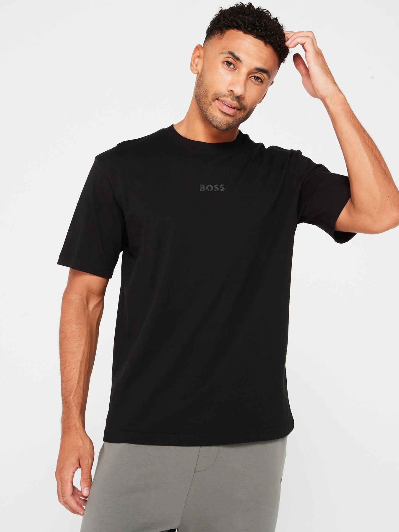 BOSS Oversize Fit Centre Tonal Logo T-Shirt - Black