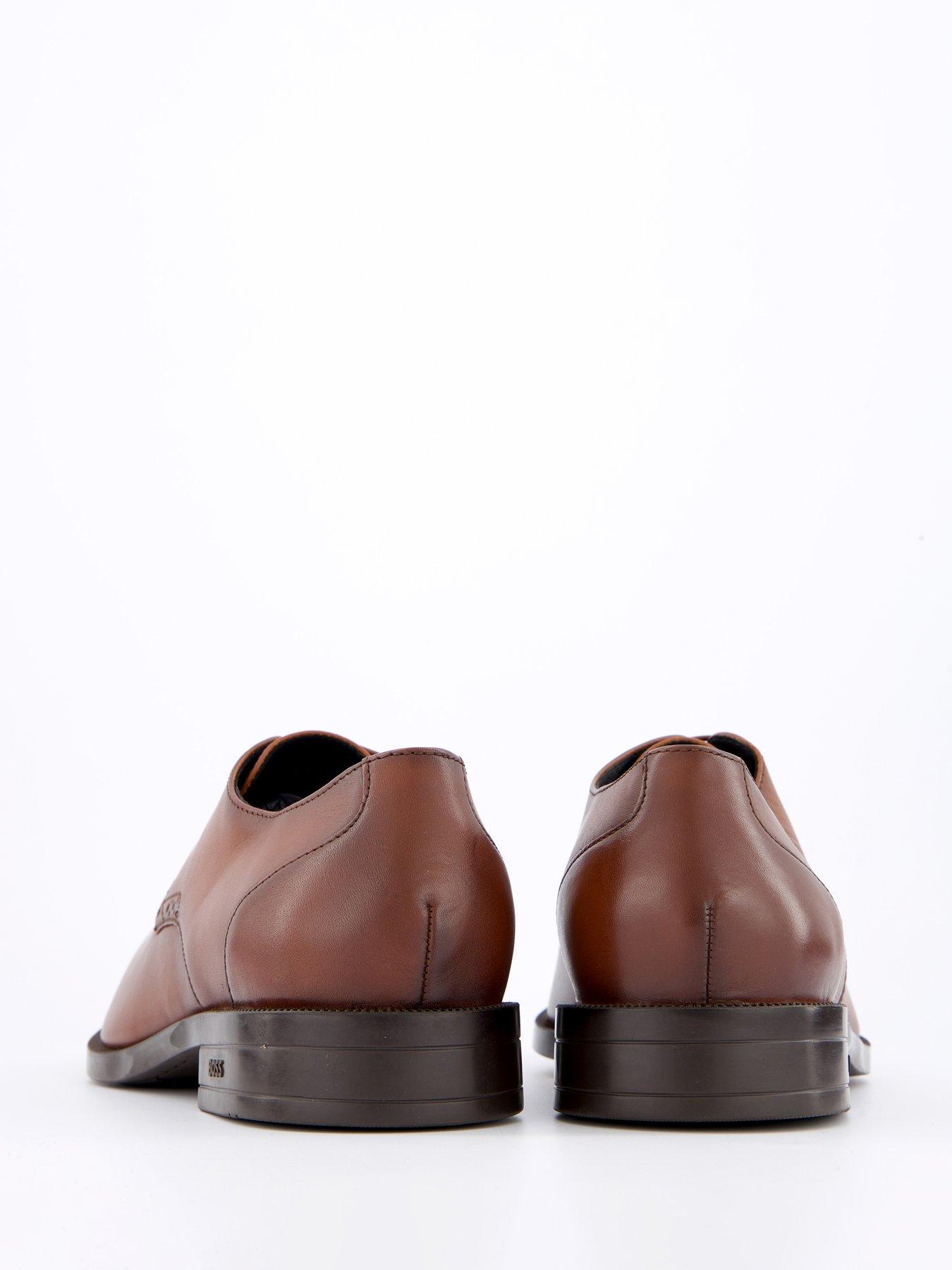 Image 6 of 7 of BOSS Tayil Brogue Cap Derby Lace Shoes - Brown