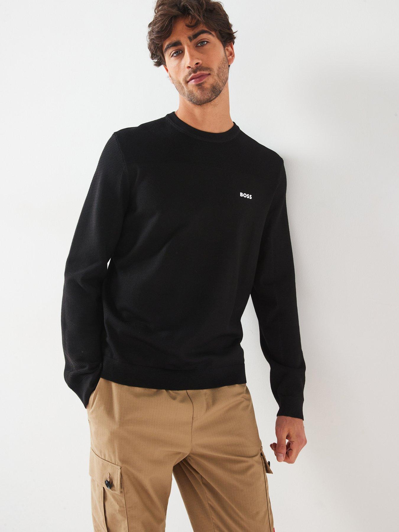 undefined Momentum-X Merino Crew Knitted Jumper - Black