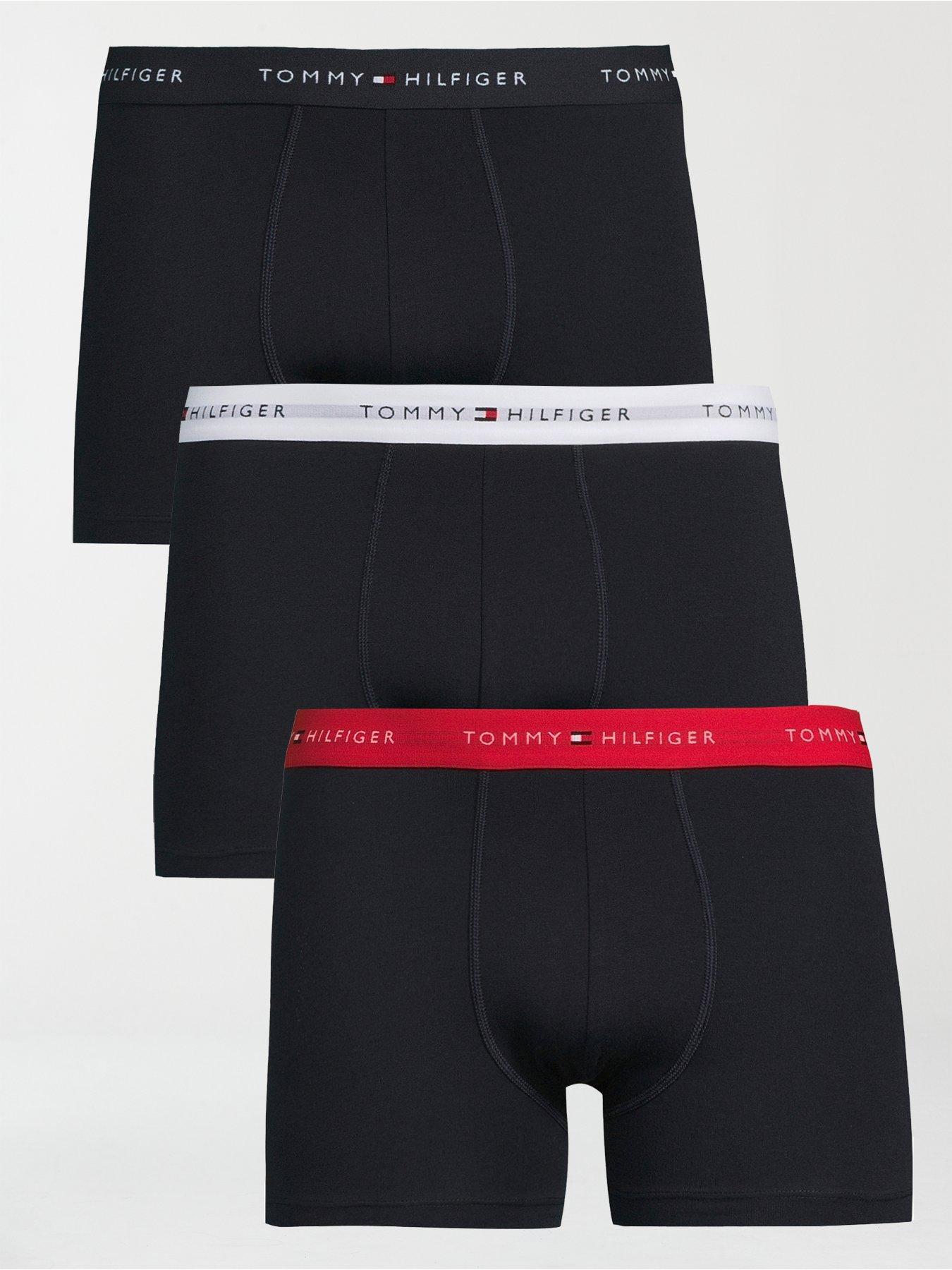 Tommy Hilfiger Signature Cotton Essential 3 Pack Trunks - Navy