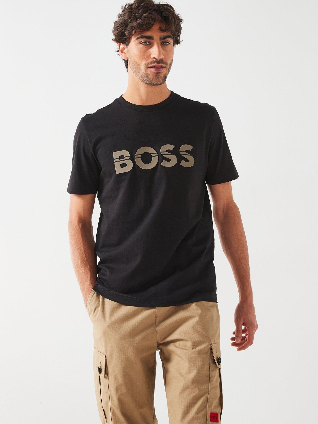 undefined Tee 1 Regular Fit Tonal Chest Logo T-Shirt - Black