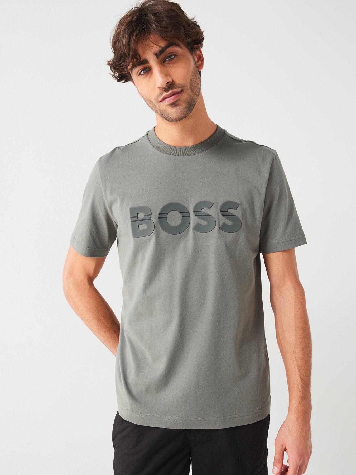 undefined Tee 1 Regular Fit Tonal Chest Logo T-Shirt - Grey