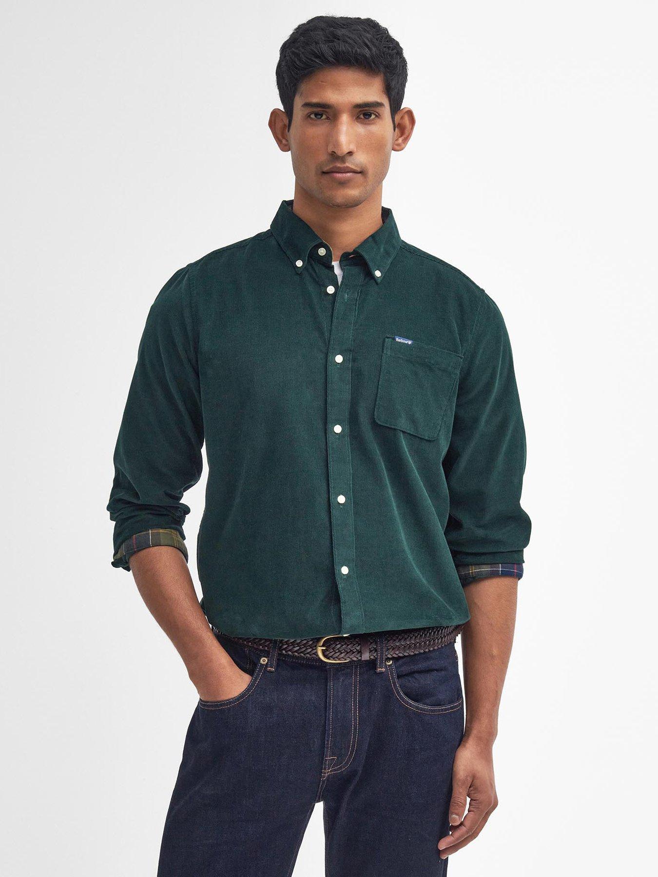 Green barbour shirt hot sale