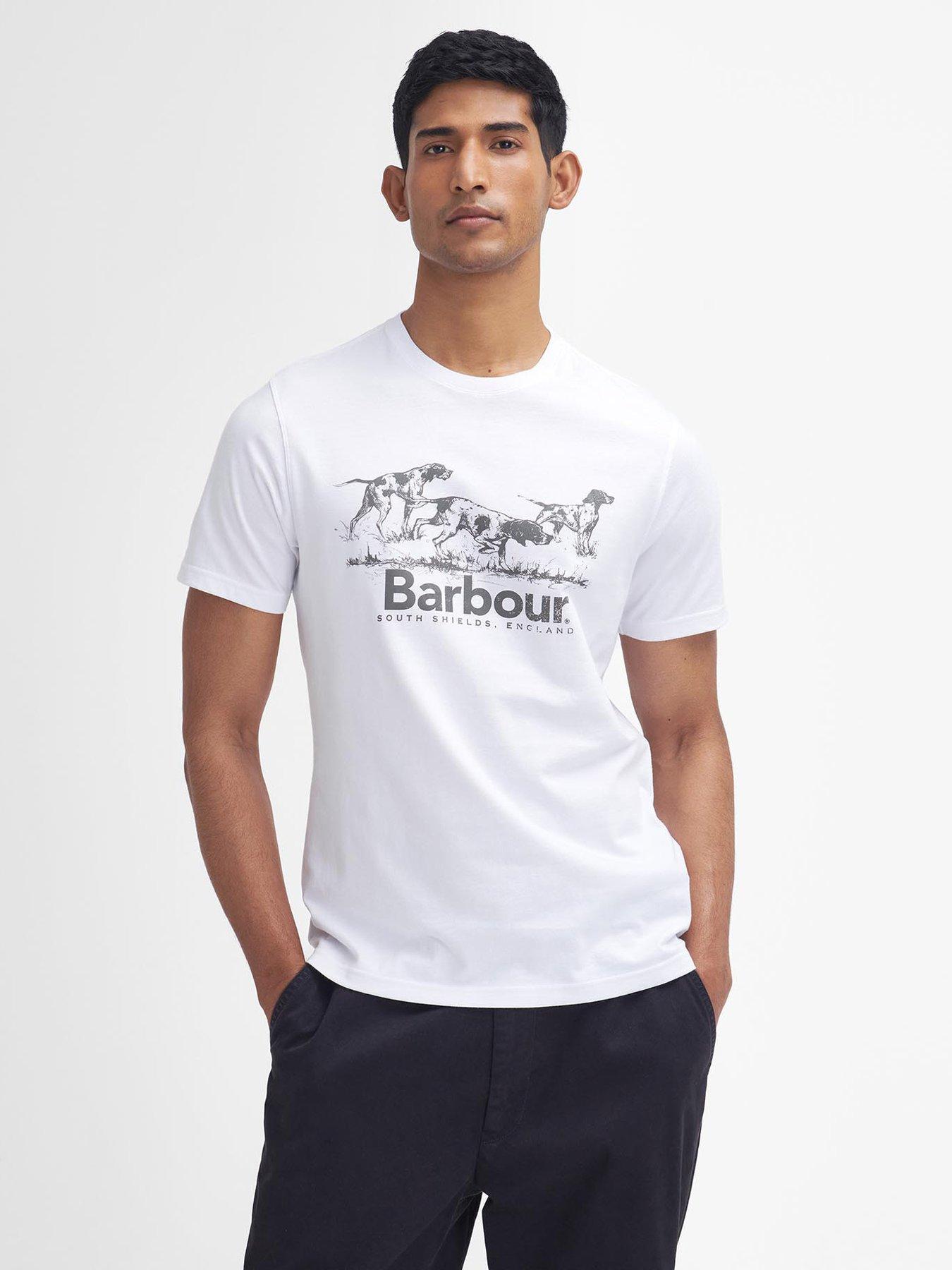 Barbour International Motored Chest Logo Relaxed Fit T shirt White Very