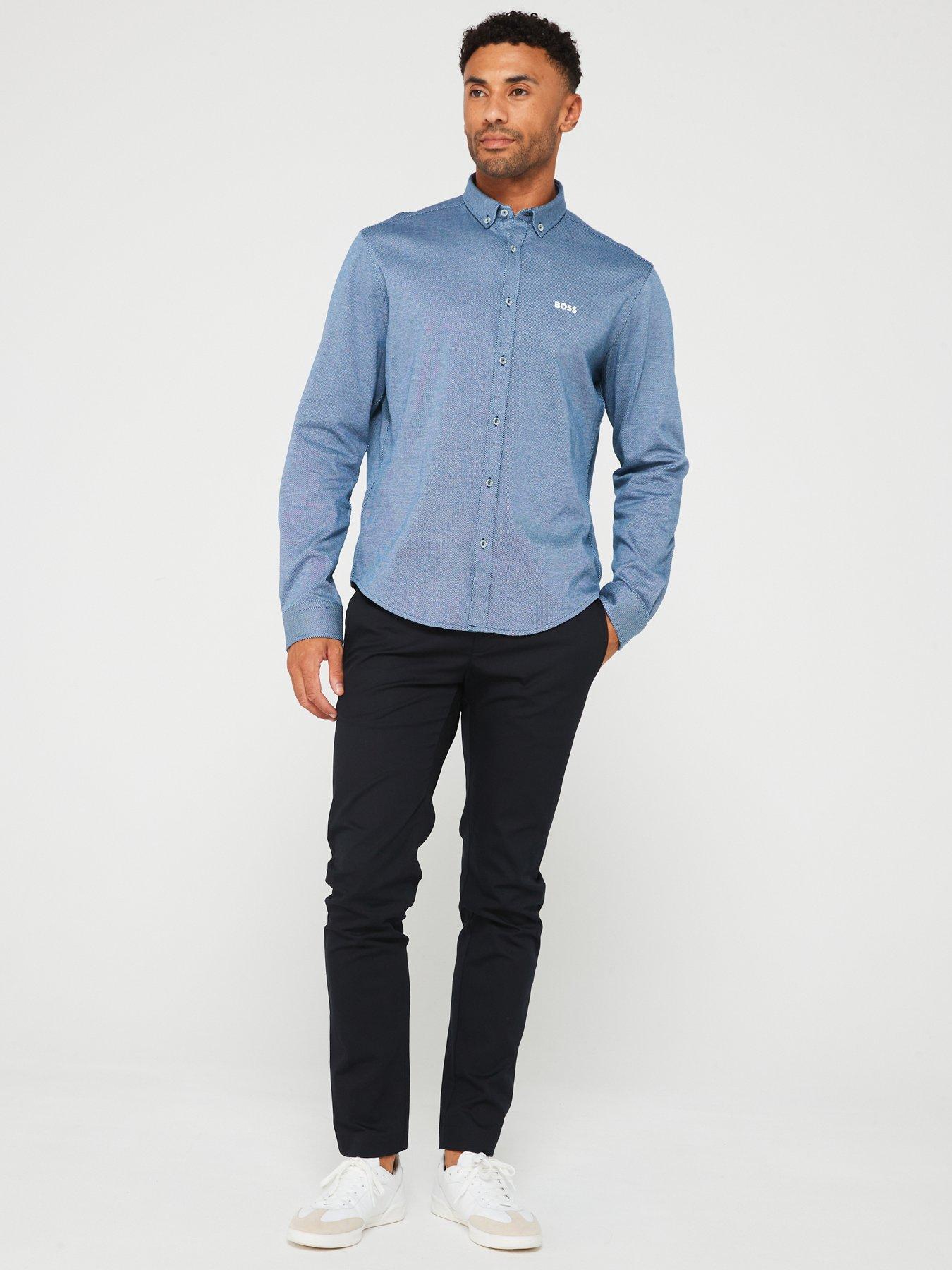 Image 3 of 5 of BOSS B Motion Regular Fit Long Sleeve Shirt - Blue