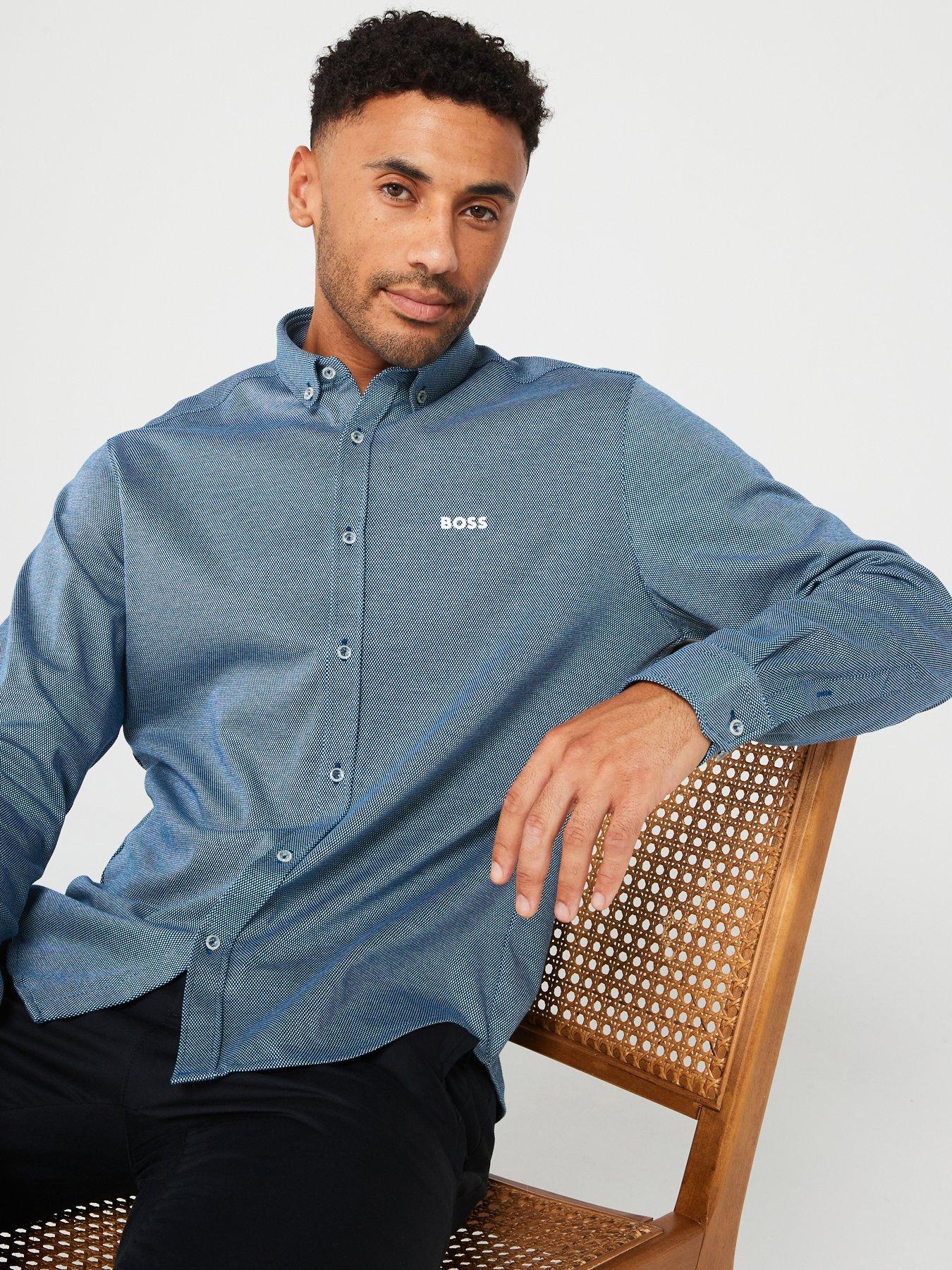 Image 5 of 5 of BOSS B Motion Regular Fit Long Sleeve Shirt - Blue