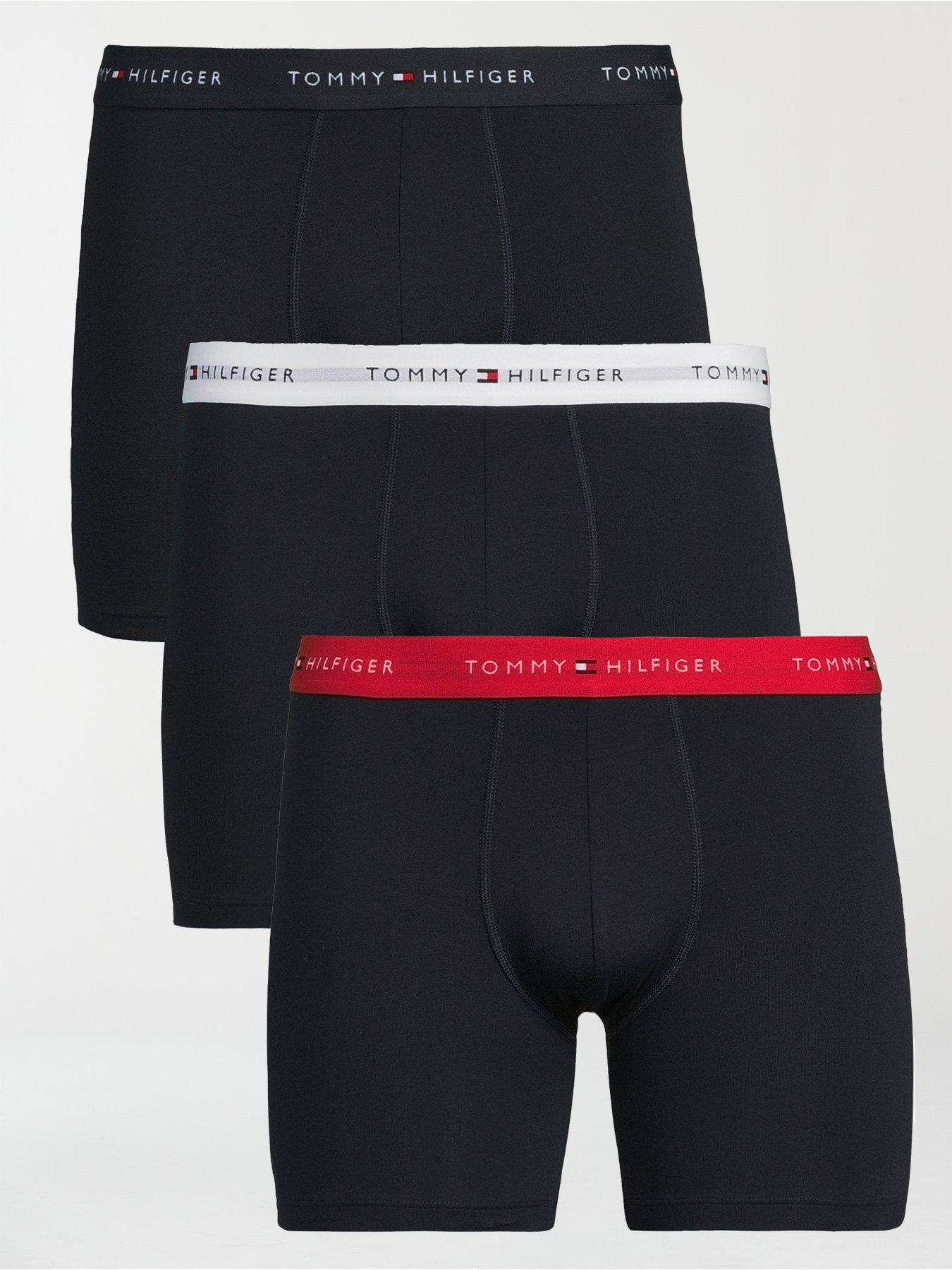 Tommy Hilfiger Signature Cotton Essential 3 Pack Boxer Briefs - Navy