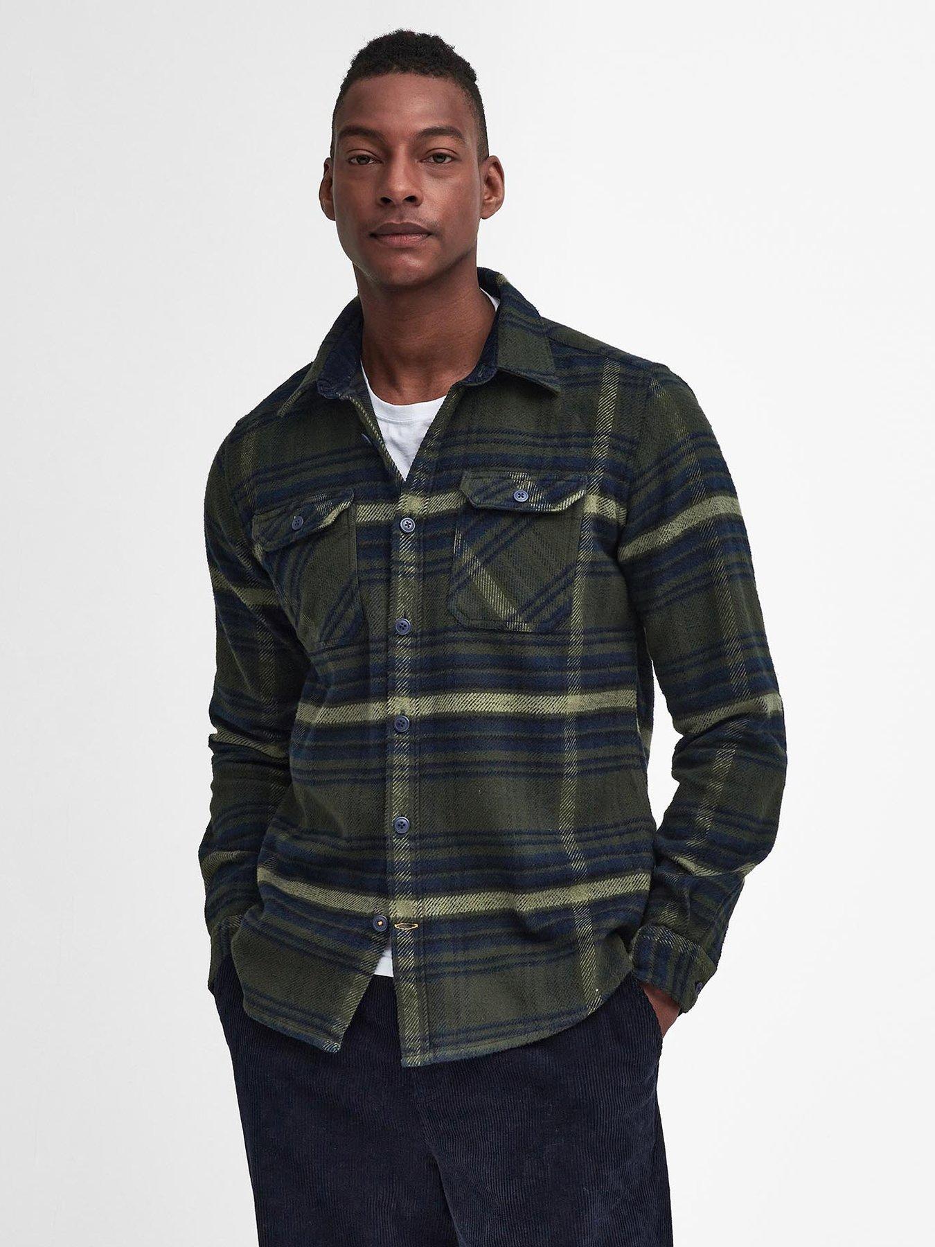 undefined Long Sleeve Mountain Flannel Checked Shirt - Green