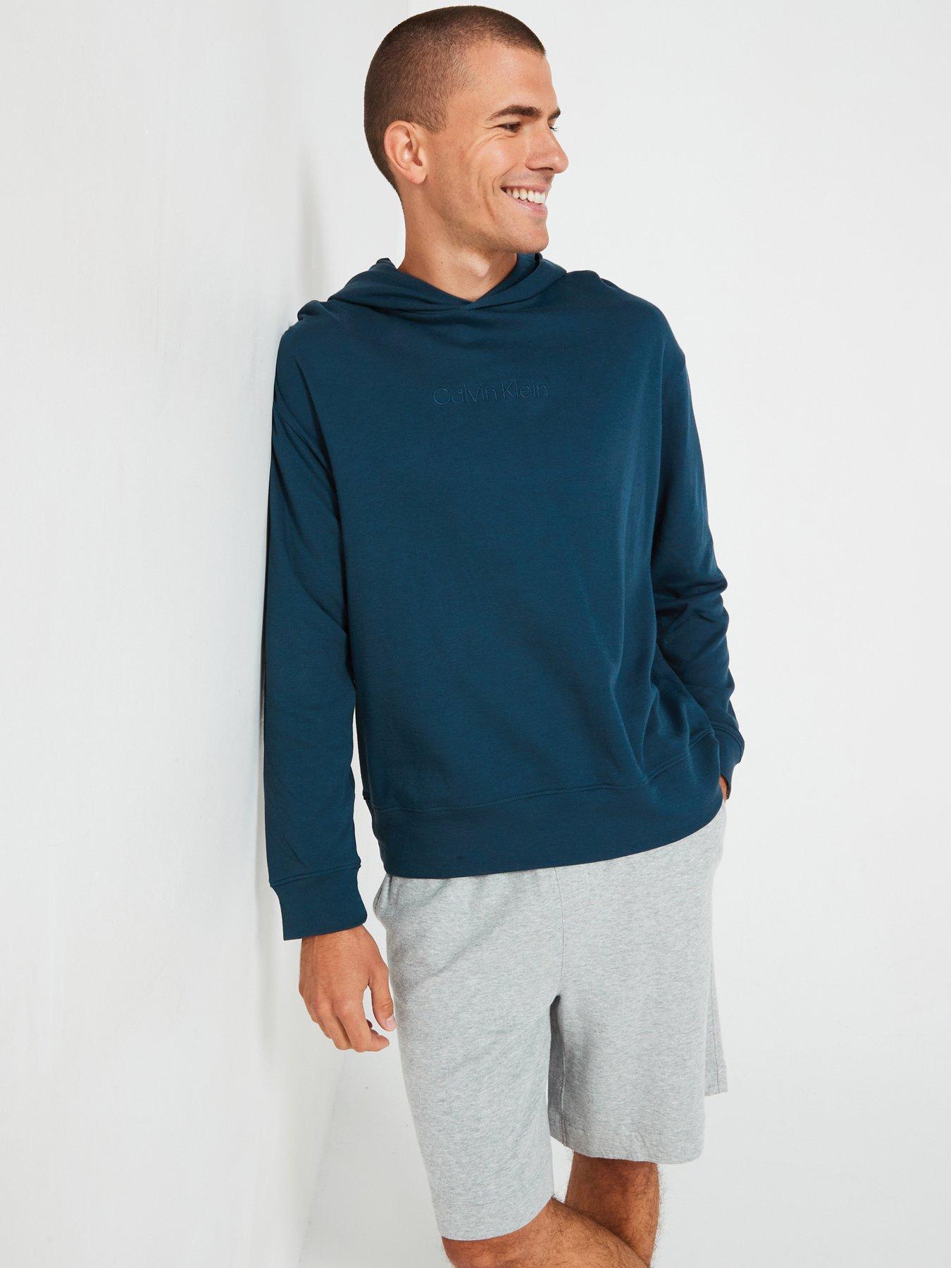undefined Modern Terry Loungewear Overhead Hoodie - Blue