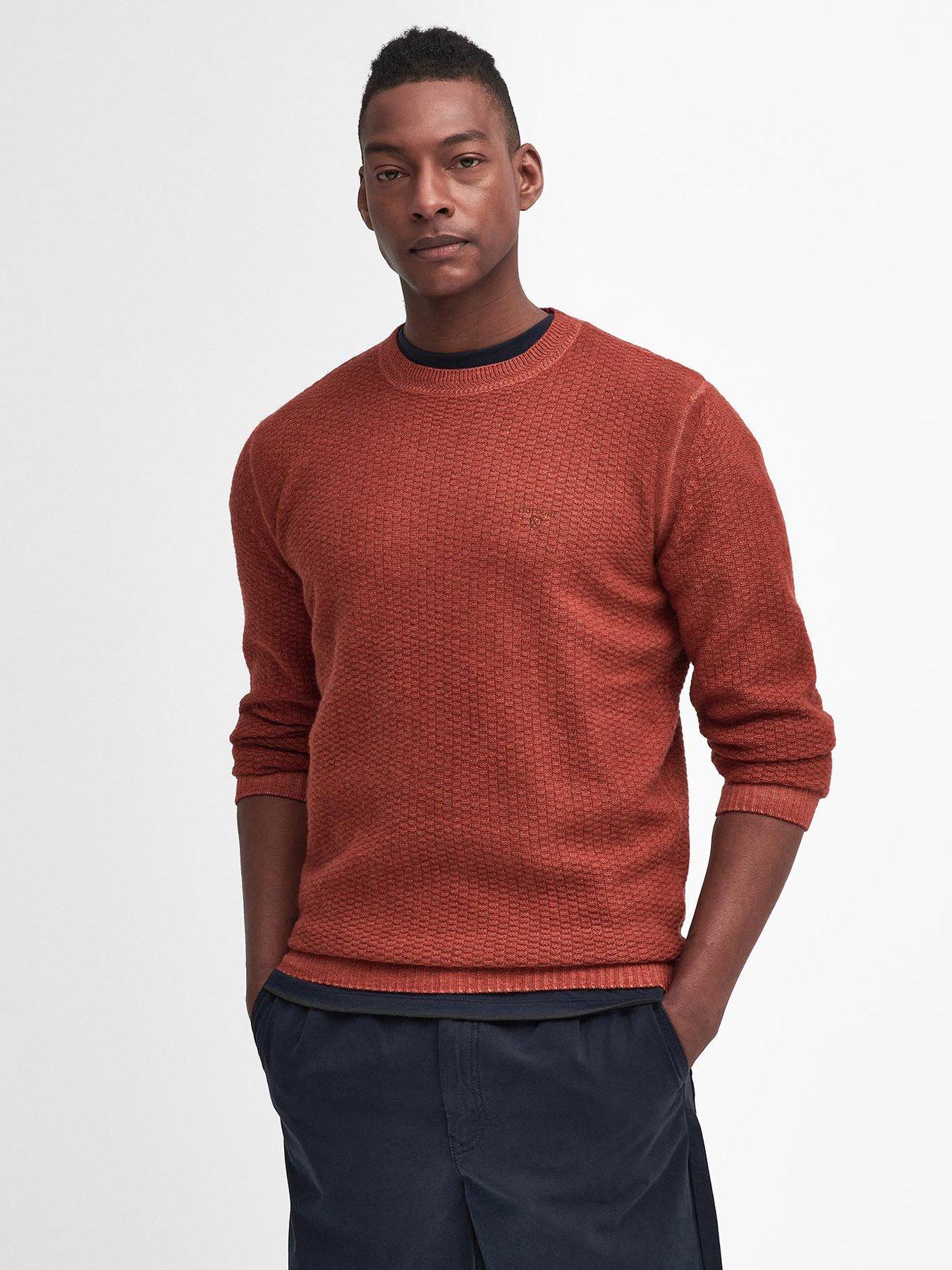 Barbour Aston Knitted Crew Knitted Jumper Orange Very