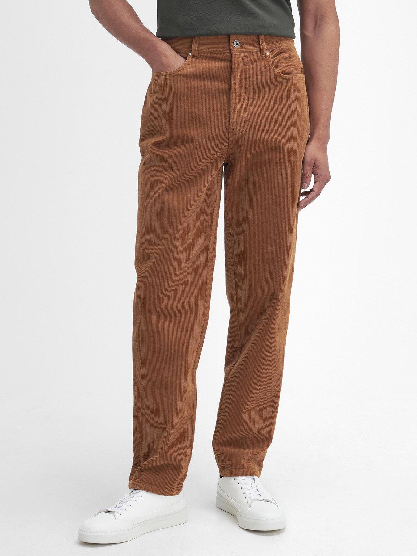 undefined Stretch Corduroy Regular Fit Trousers - Brown