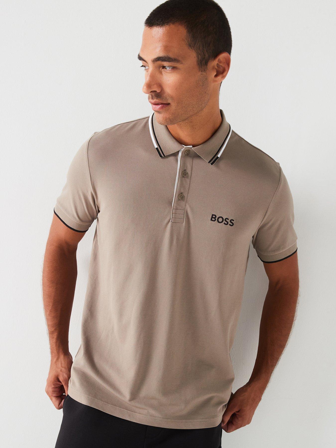 BOSS Paddy Regular Fit Polo Shirt Khaki Very