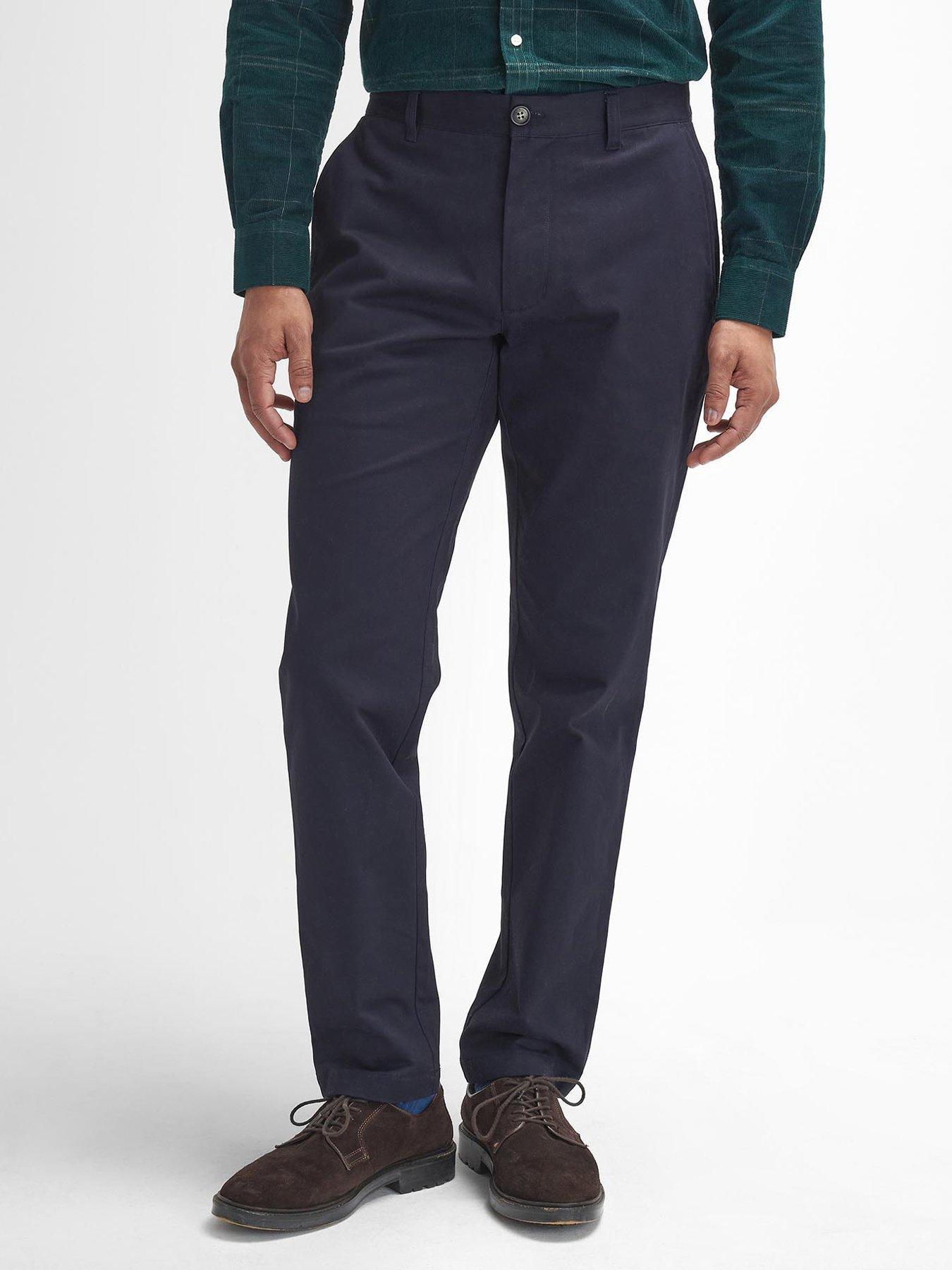 undefined Sueded Sateen Slim Fit Trousers - Navy