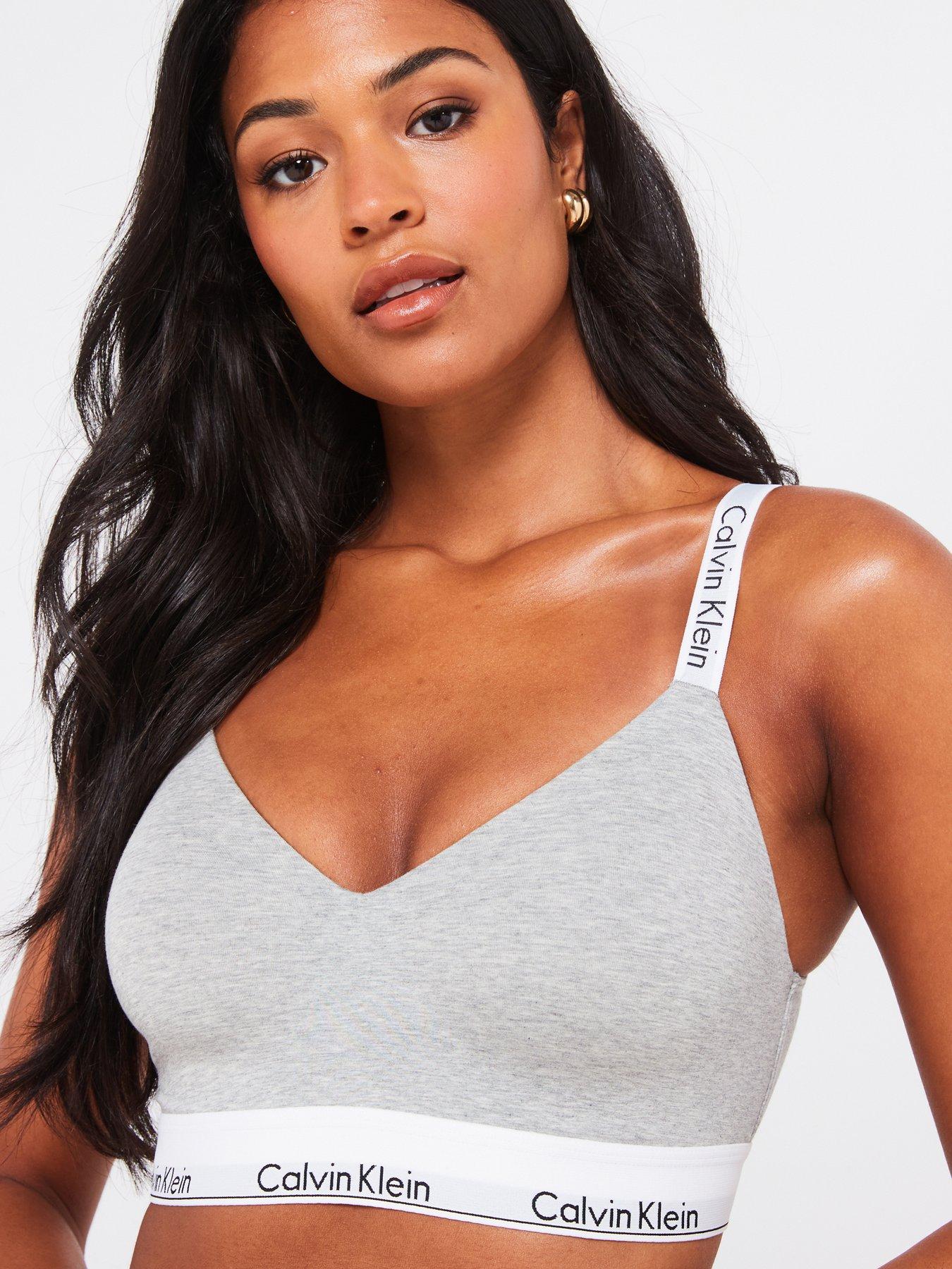 undefined Full Cup Lightly Lined Bralette - Grey