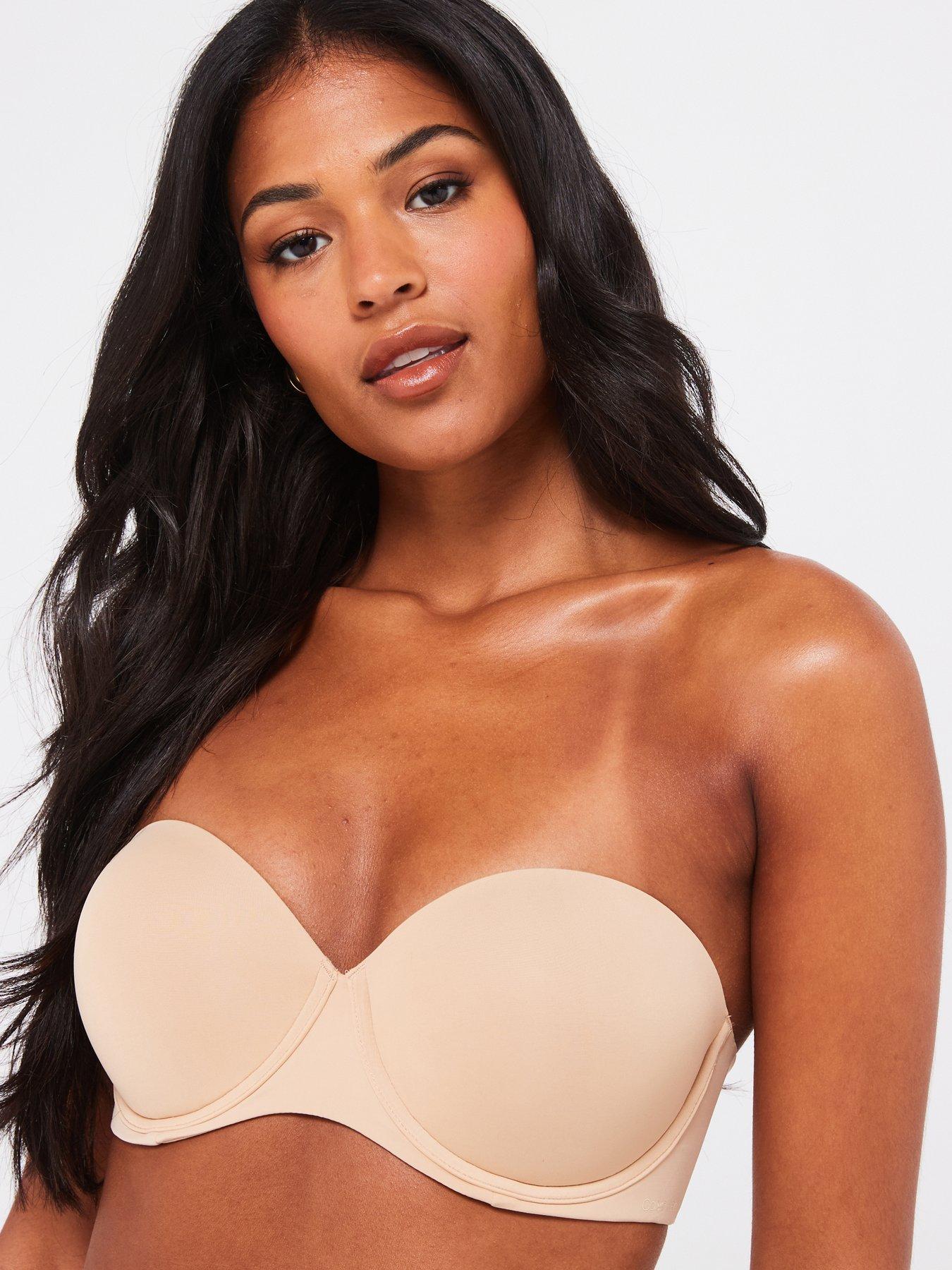 Calvin Klein Push Up Strapless Bra - Beige, Beige, Size 36Dd, Women