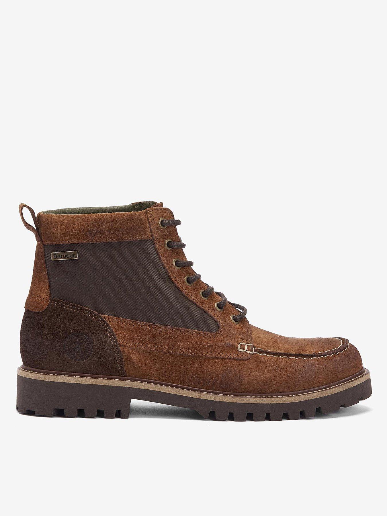 undefined Sheene Suede Moc Toe Lace Up Boots - Brown