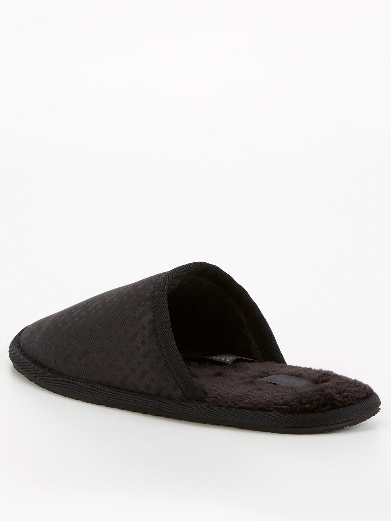 Leather Hugo Boss Home Slippers BOSS Home Slip Mono Print Mule