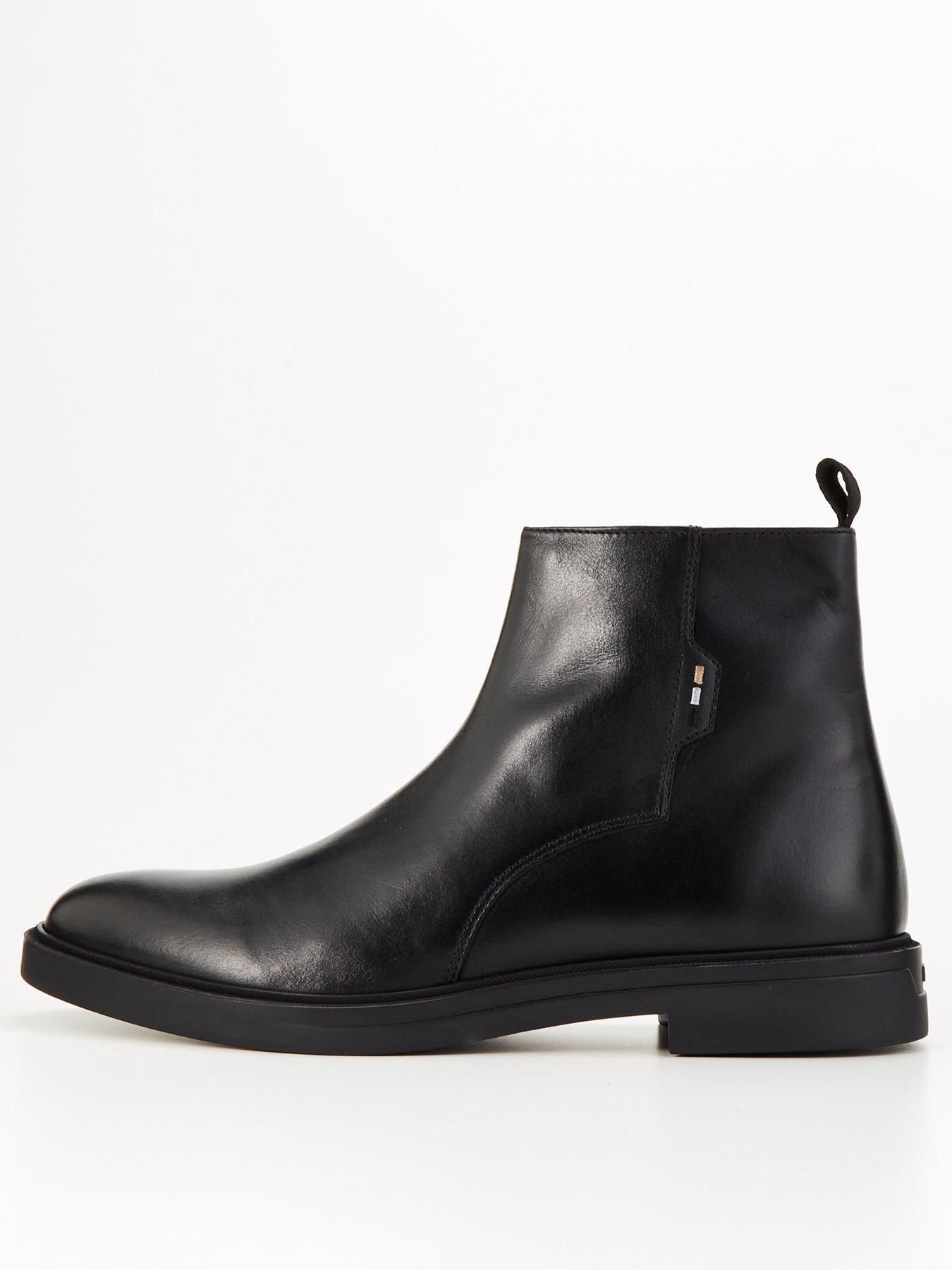 undefined Calev Zip Leather Chelsea Boot - Black