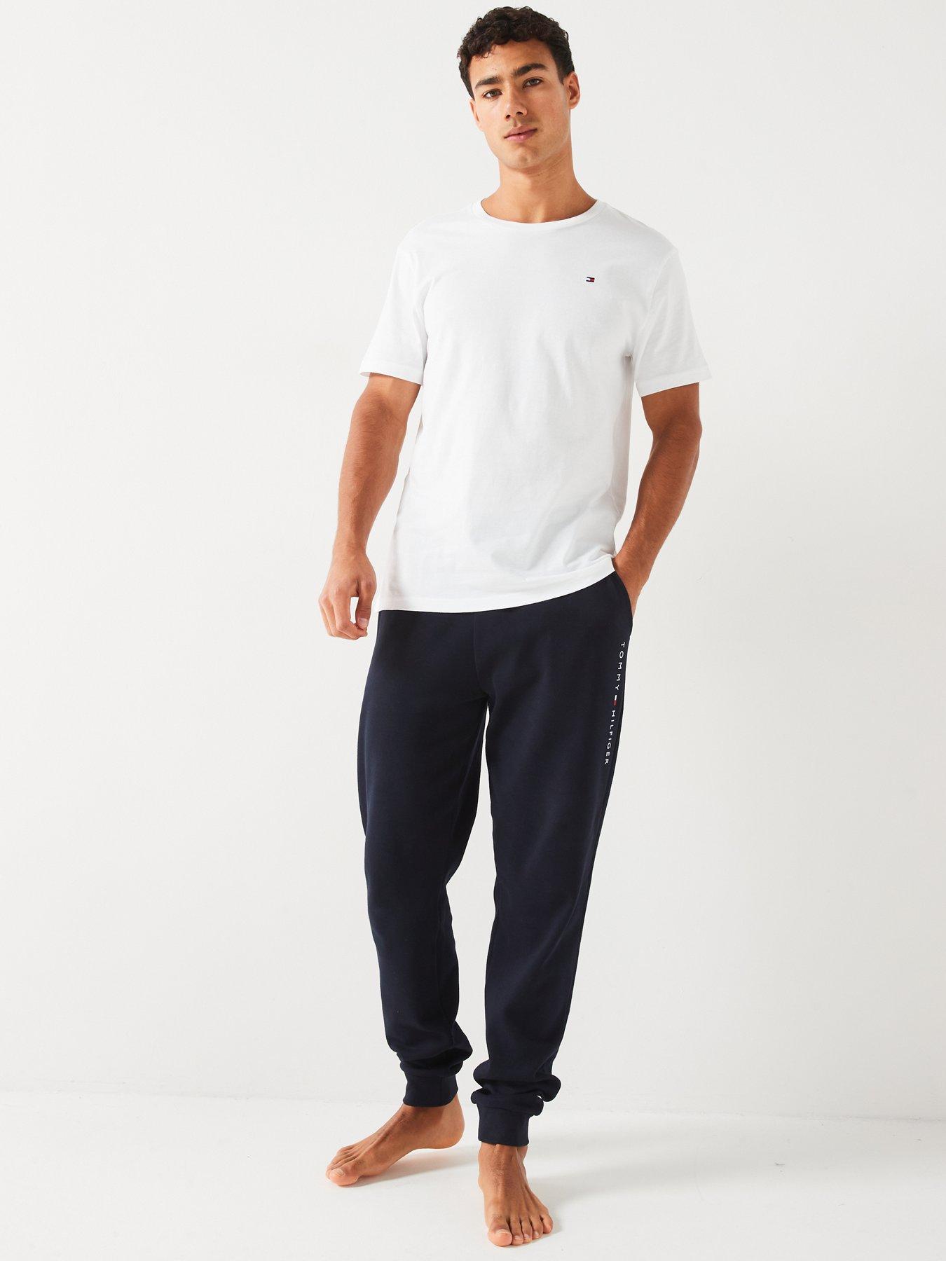 Image 4 of 6 of Tommy Hilfiger Left Chest Flag Logo 3 Pack Loungewear T-Shirt - White