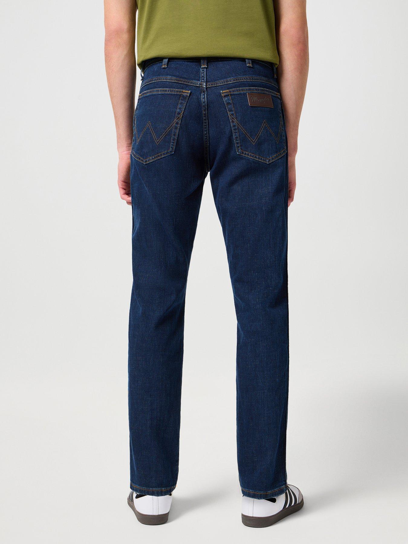 Image 2 of 5 of Wrangler Texas Slim Fit Jeans - Dark Blue