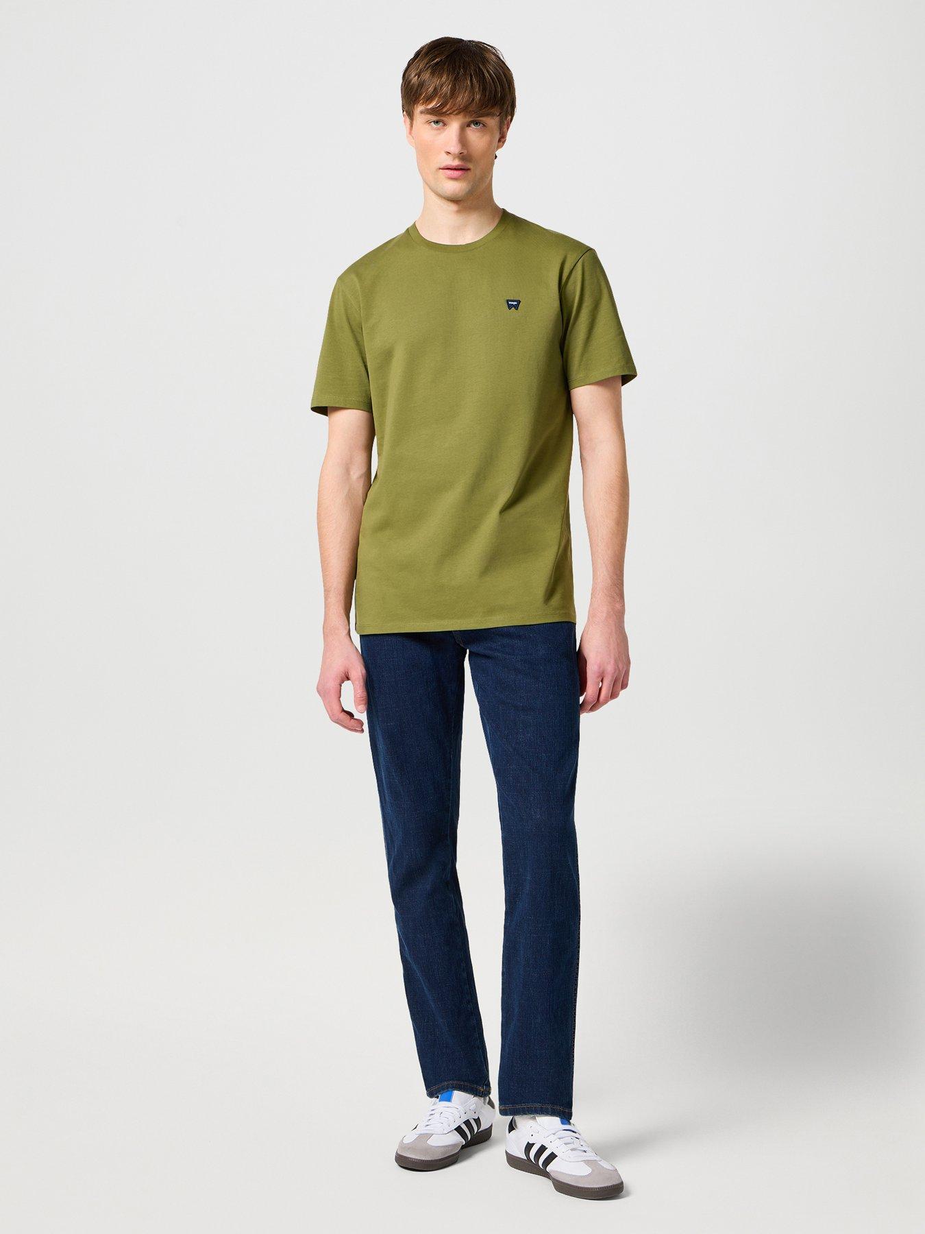 Image 3 of 5 of Wrangler Texas Slim Fit Jeans - Dark Blue