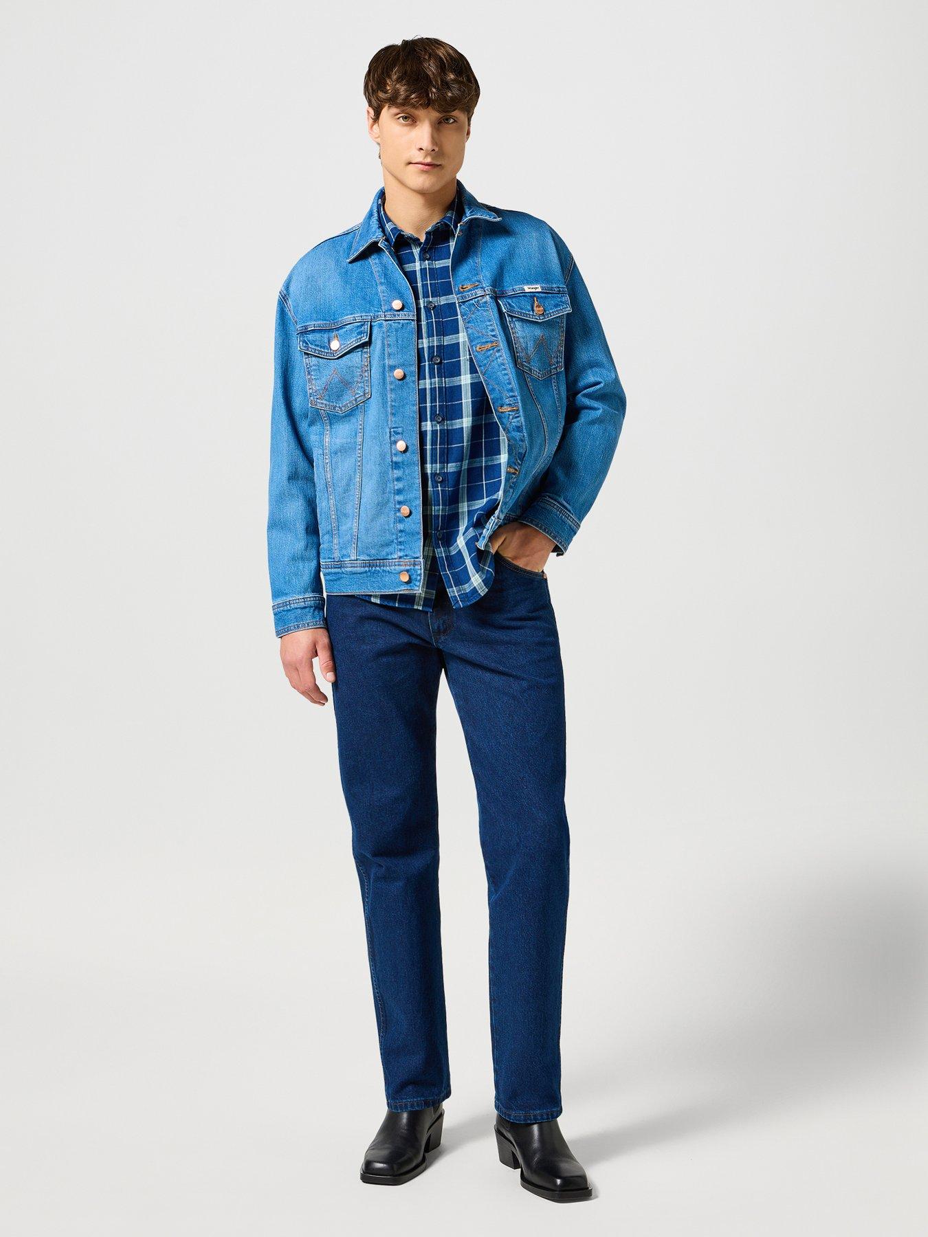 Image 3 of 5 of Wrangler 13Mwz Regular Straight Jeans - Dark Blue