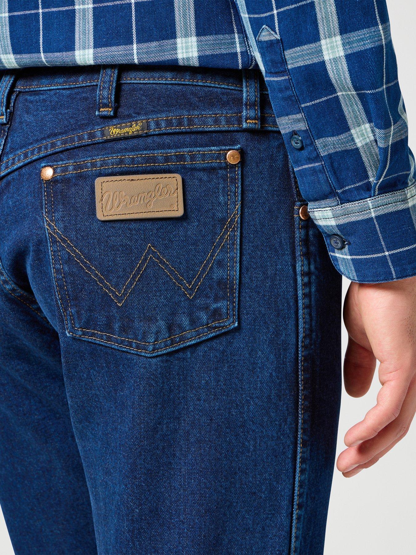Image 4 of 5 of Wrangler 13Mwz Regular Straight Jeans - Dark Blue