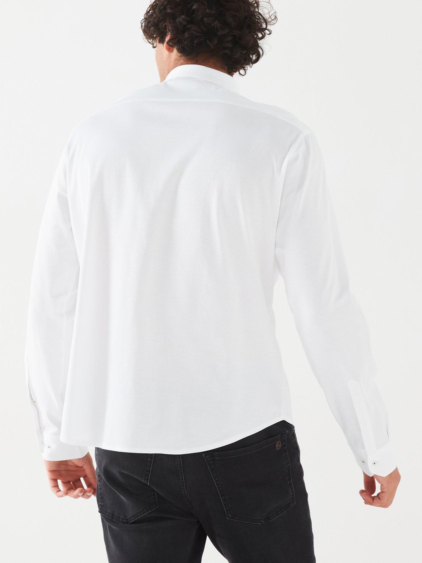Image 2 of 6 of BOSS B Motion Regular Fit Long Sleeve Shirt - White