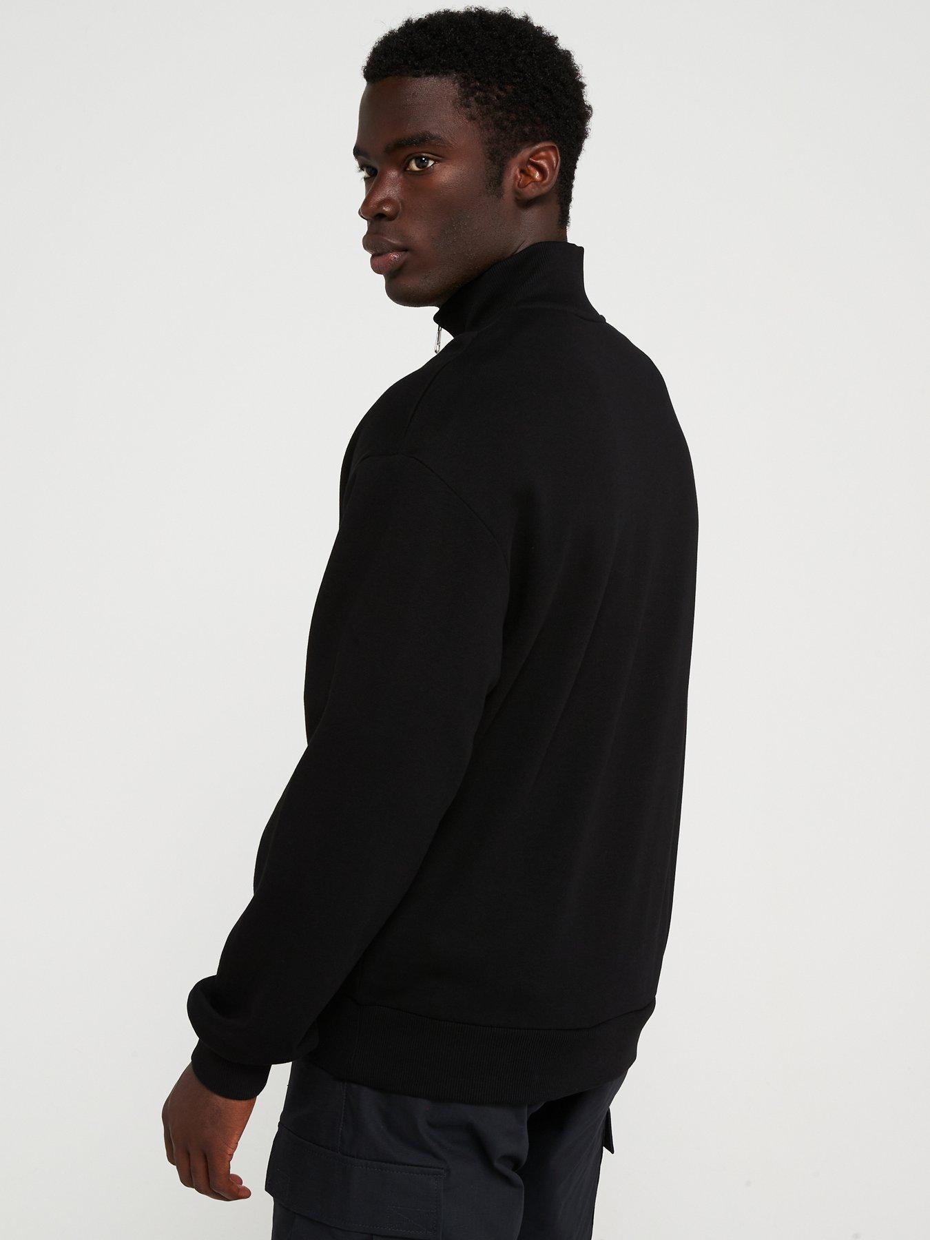 Image 2 of 5 of HUGO Blue Neeler Small Logo 1/4 Zip Sweat- Black