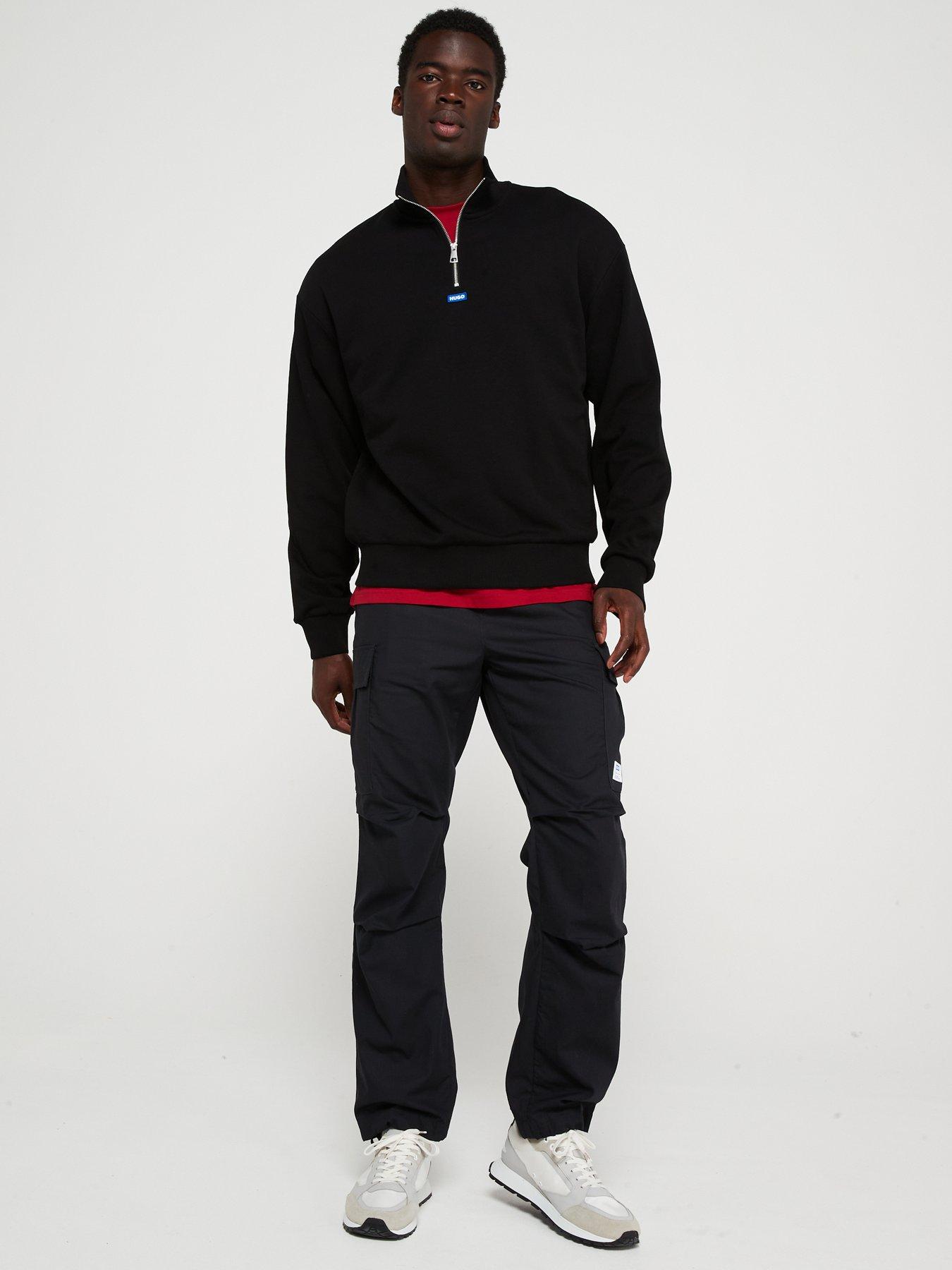 Image 3 of 5 of HUGO Blue Neeler Small Logo 1/4 Zip Sweat- Black
