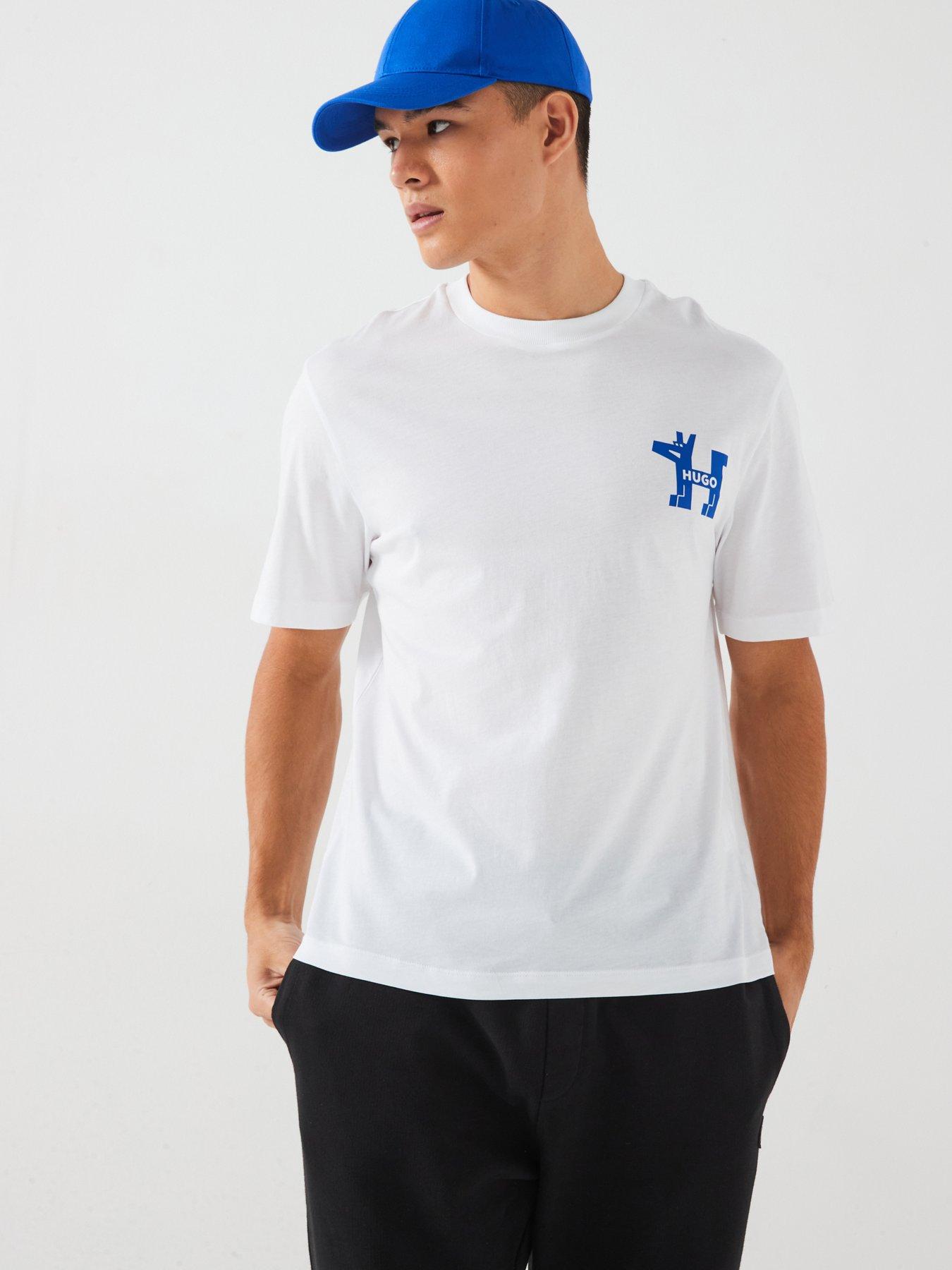 Hugo Noladogg  Tシャツ HUGO Men's Noladogg Cotton Jersey T-Shirt with Logo Graphic