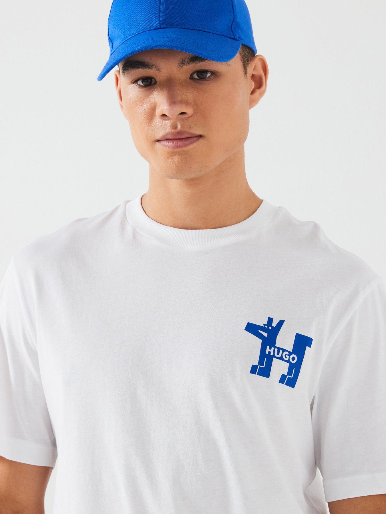 Hugo Noladogg  Tシャツ HUGO Men's Noladogg Cotton Jersey T-Shirt with Logo Graphic