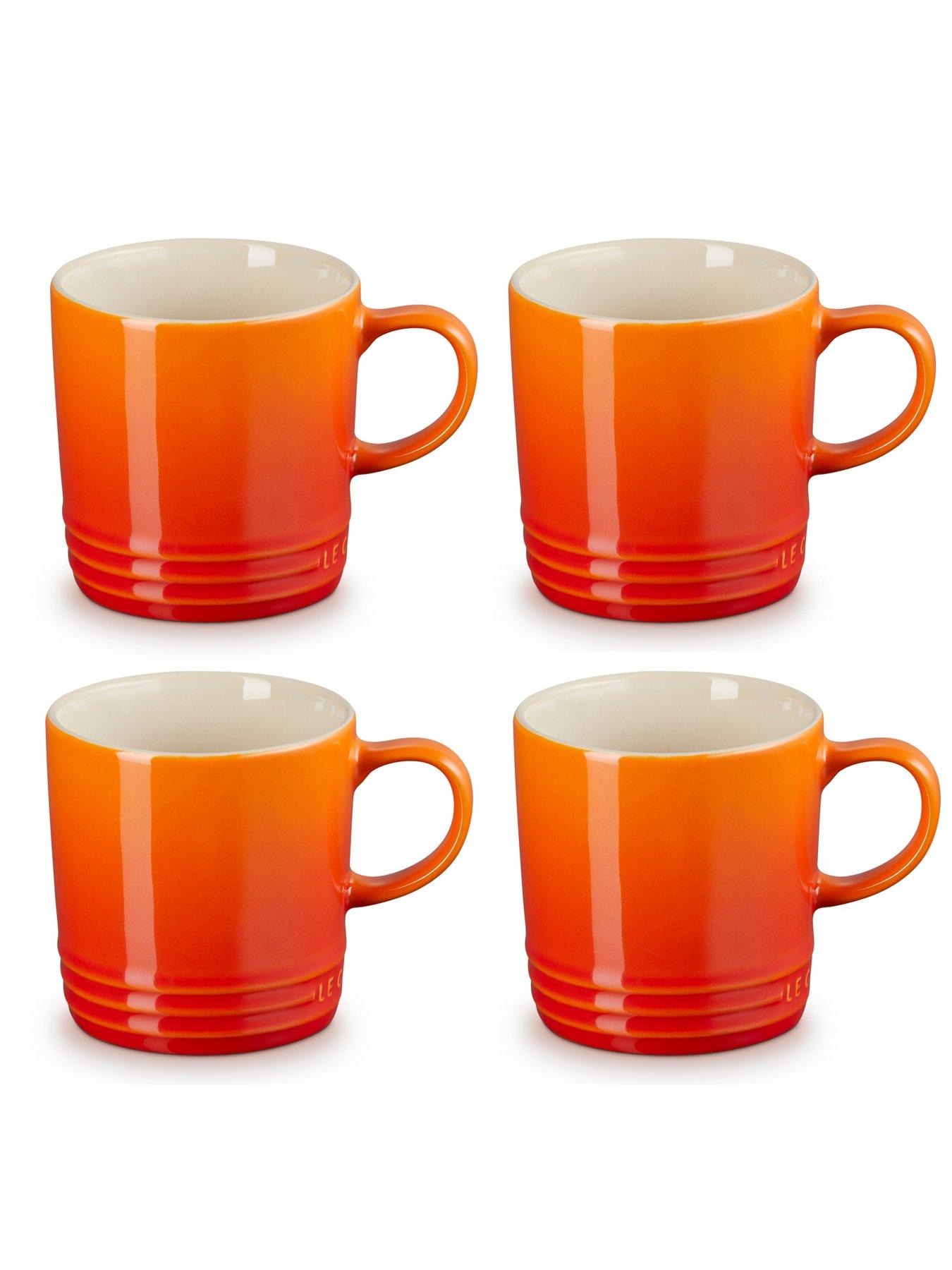 Product photograph of Le Creuset Set Of 4 Stoneware Mugs In Volcanic from very.co.uk