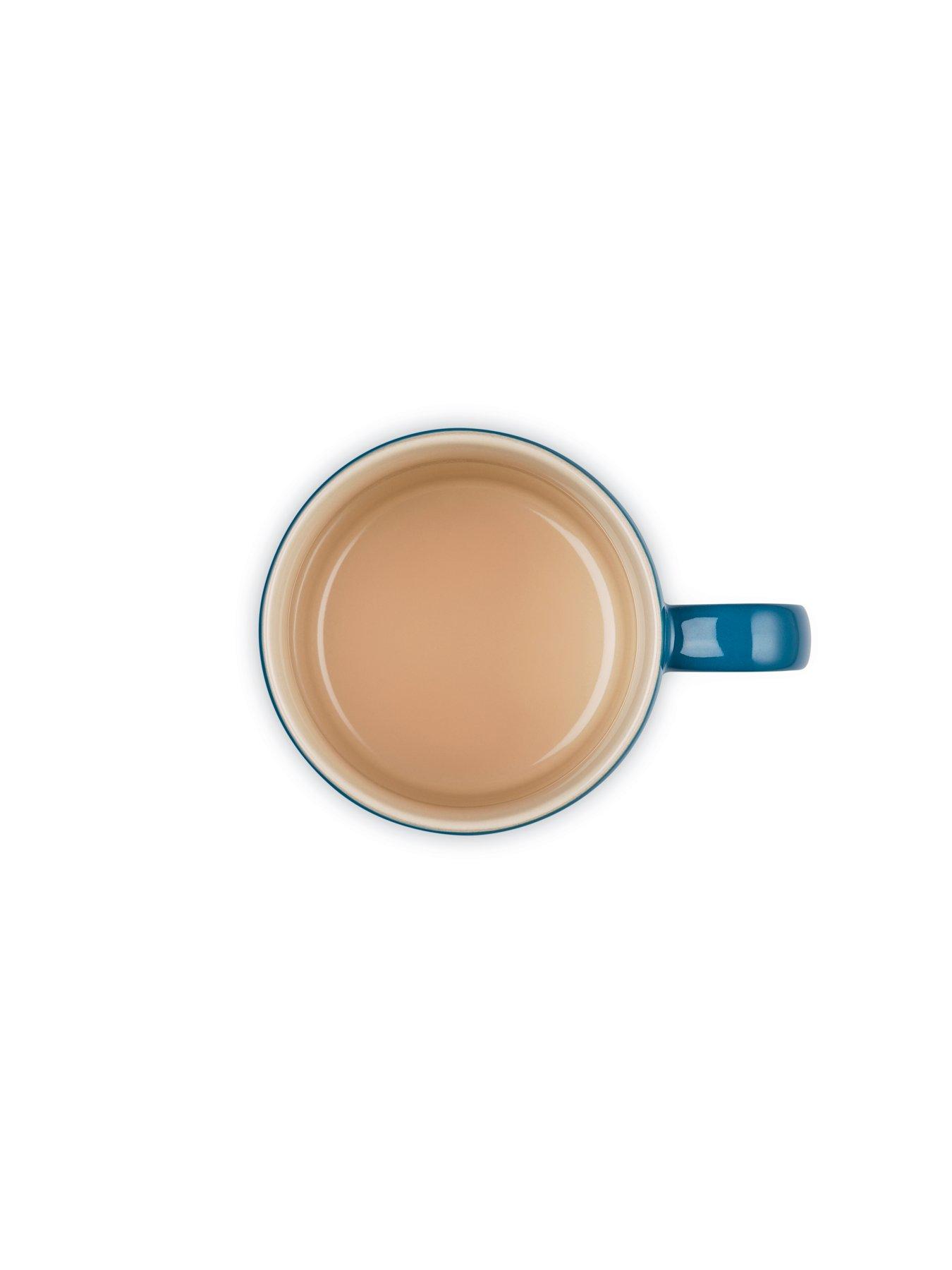Image 4 of 7 of Le Creuset Set of 4 Stoneware Mugs in Deep Teal