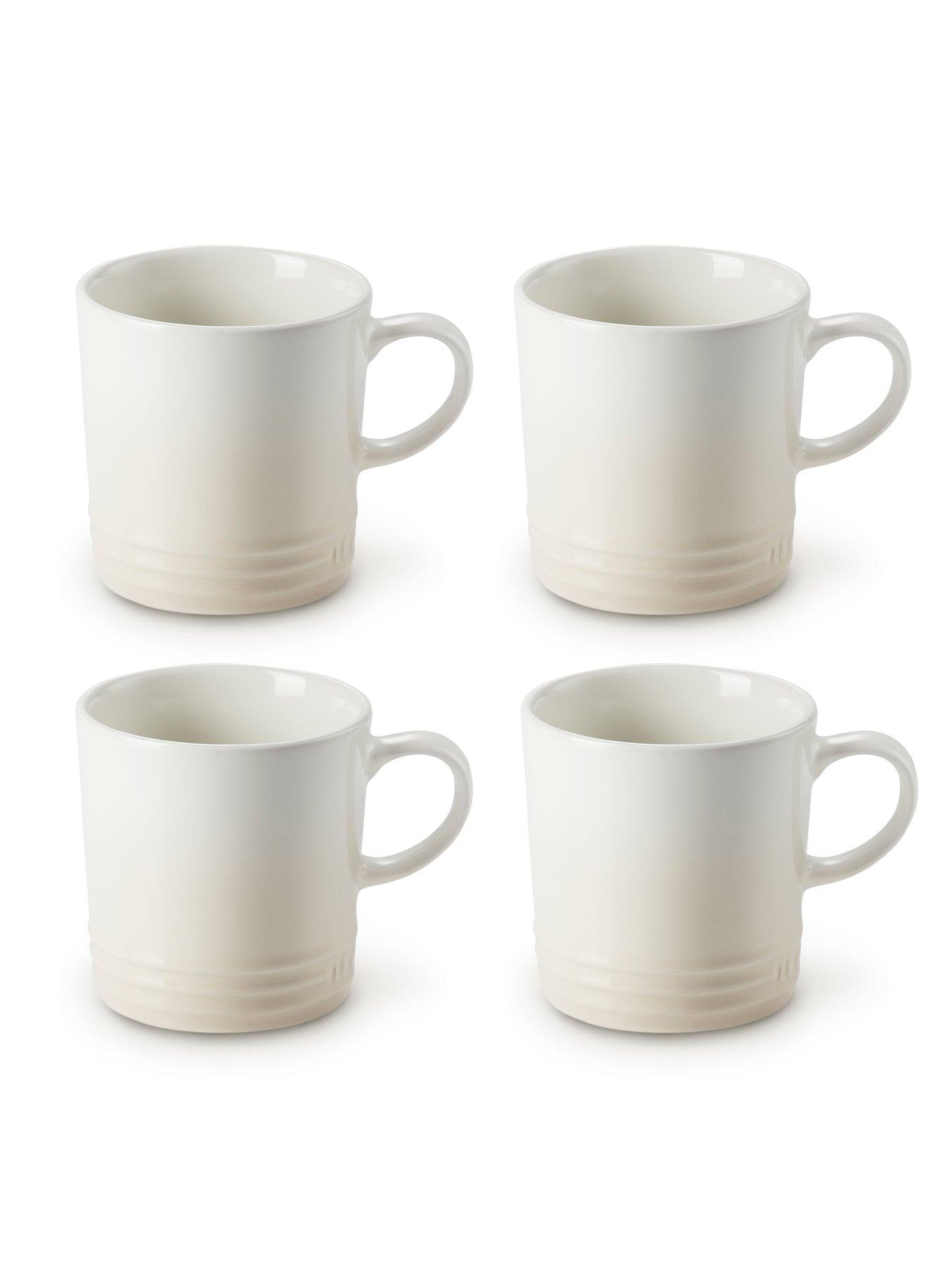 Product photograph of Le Creuset Set Of 4 Stoneware Mugs In Meringue from very.co.uk