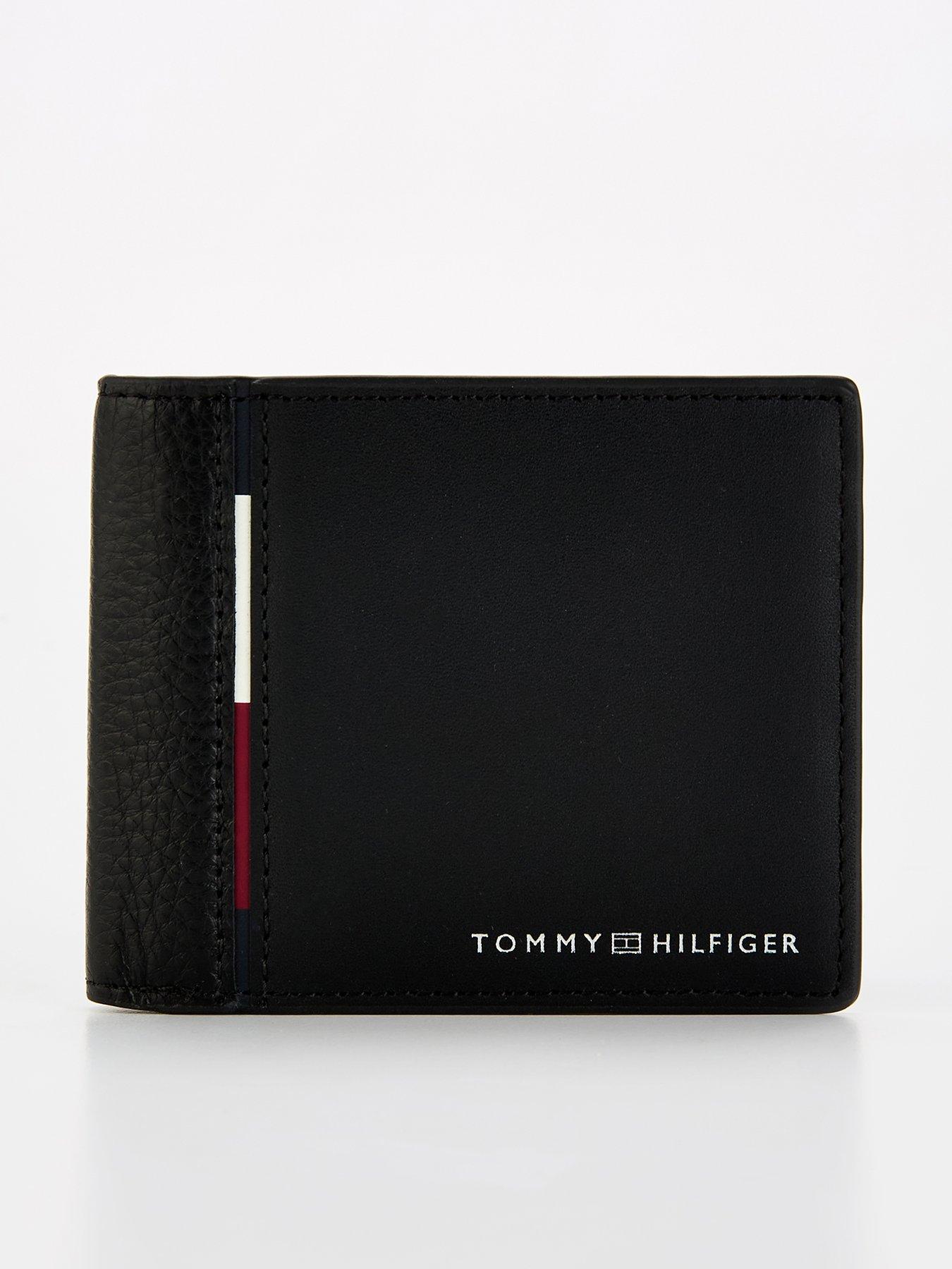 Tommy Hilfiger Stripe Trim Mini CC Wallet Black Very