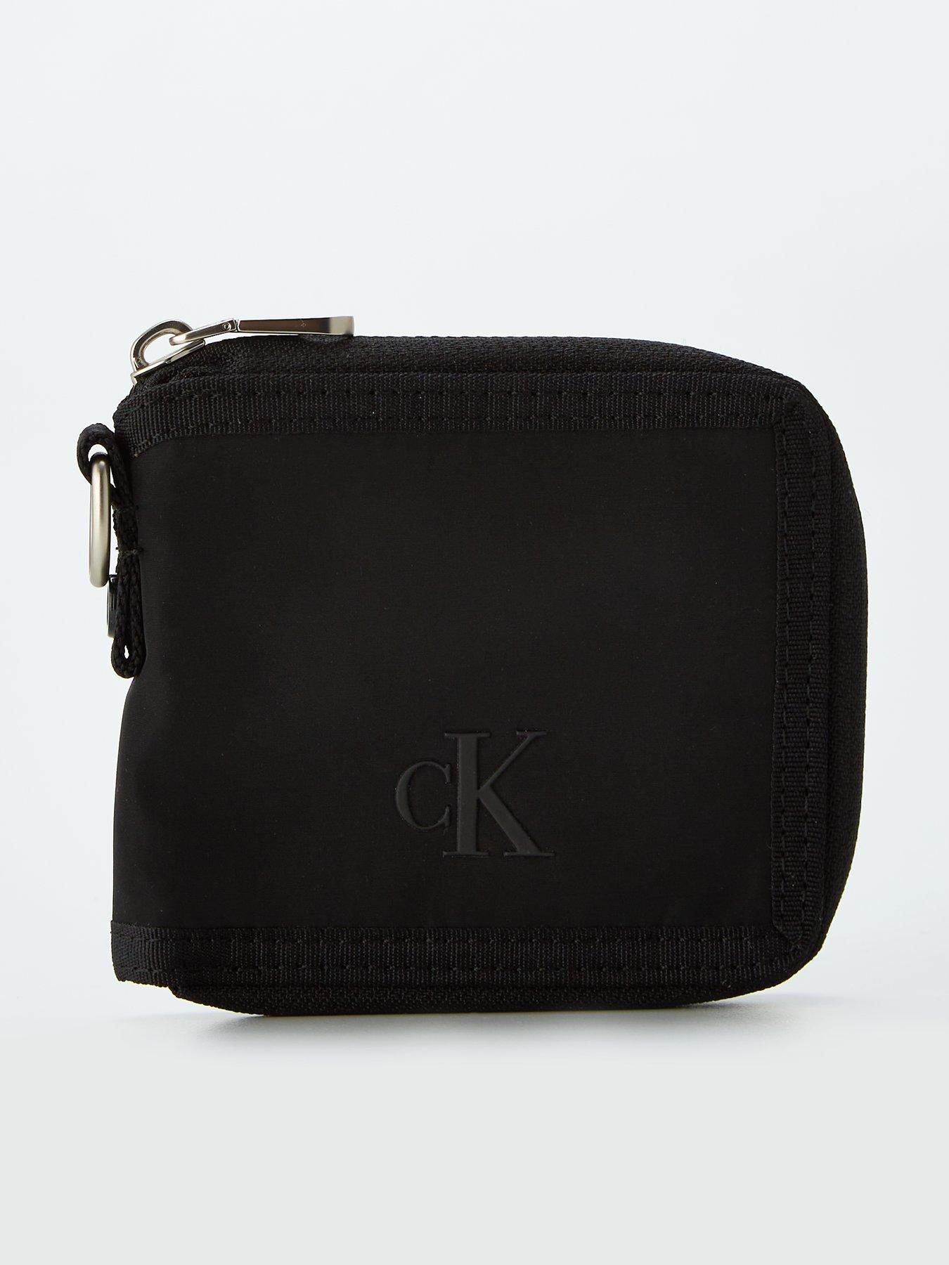 Calvin Klein Jeans Webbed Square Zip Around Wallet Black Very