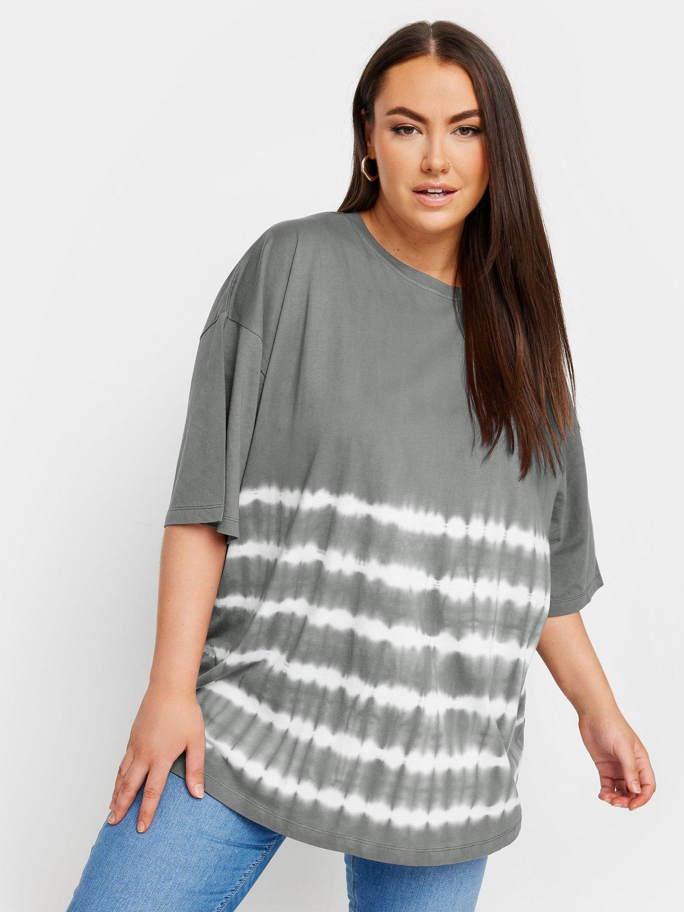 undefined Tie Dye Boxy T-Shirt - Grey
