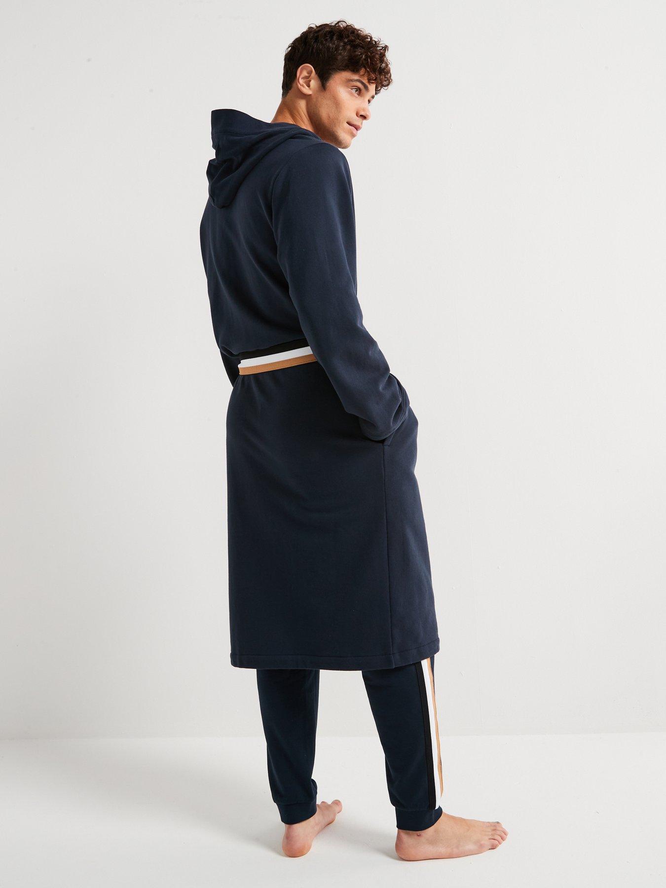 Image 2 of 4 of BOSS Iconic French Terry Robe - Dark Blue