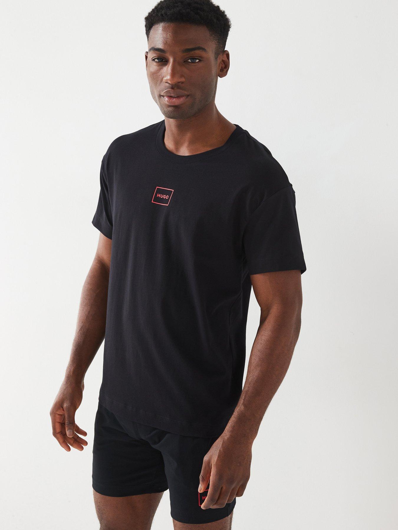 HUGO Laze Relaxed Fit Loungewear T-Shirt, Black, Size M, Men