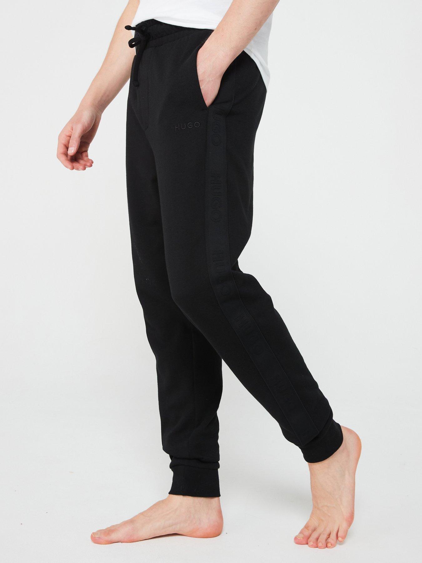 undefined Tonal Logo Cuff Loungewear Pants - Grey