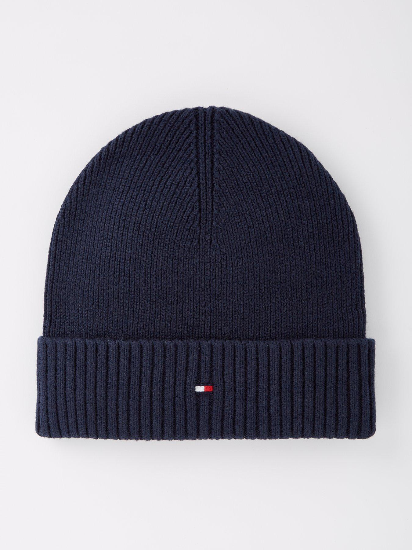 Tommy Hilfiger Pima Cotton Flag Beanie - Navy