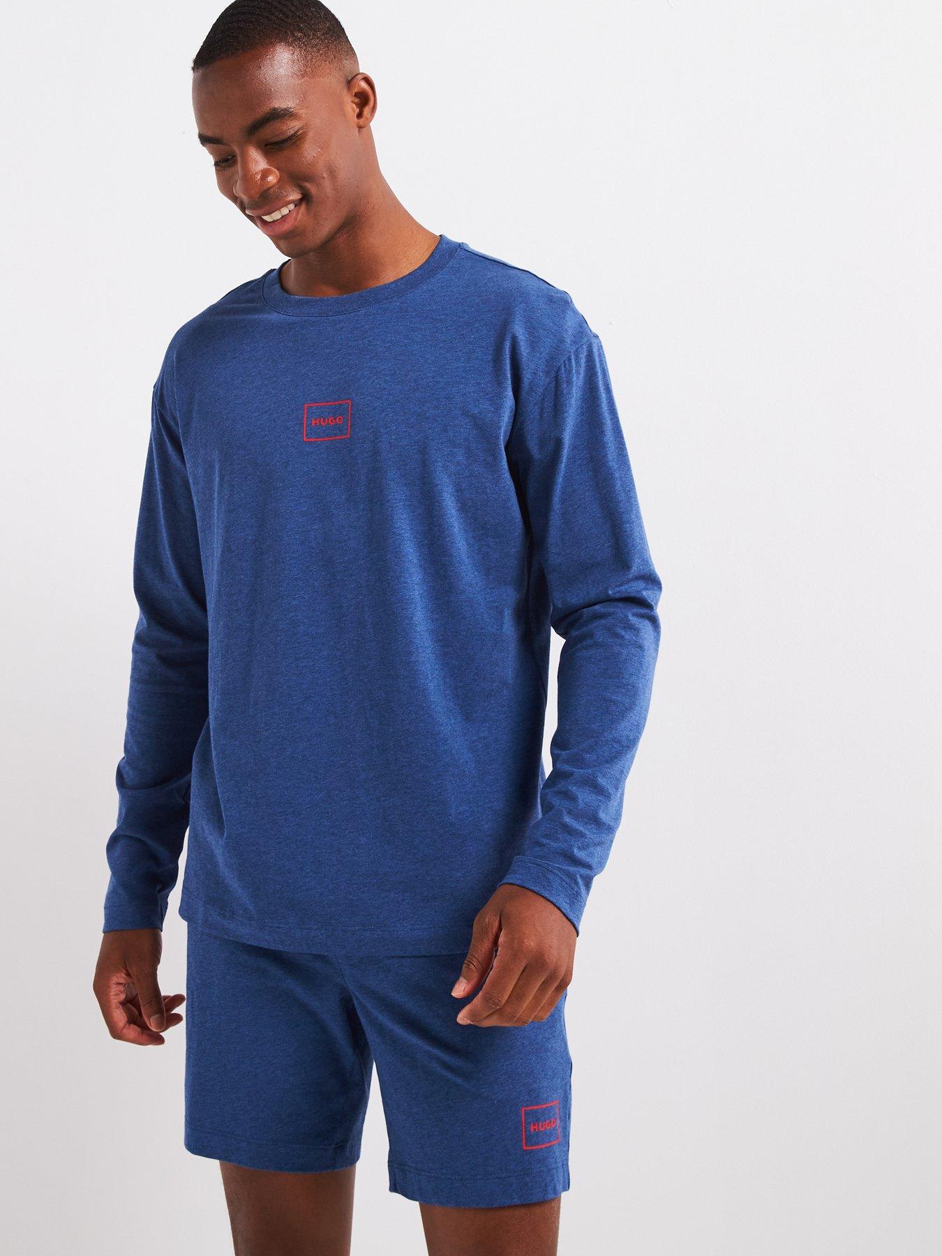 undefined Laze Relaxed Fit Longsleeve Loungewear Top - Blue
