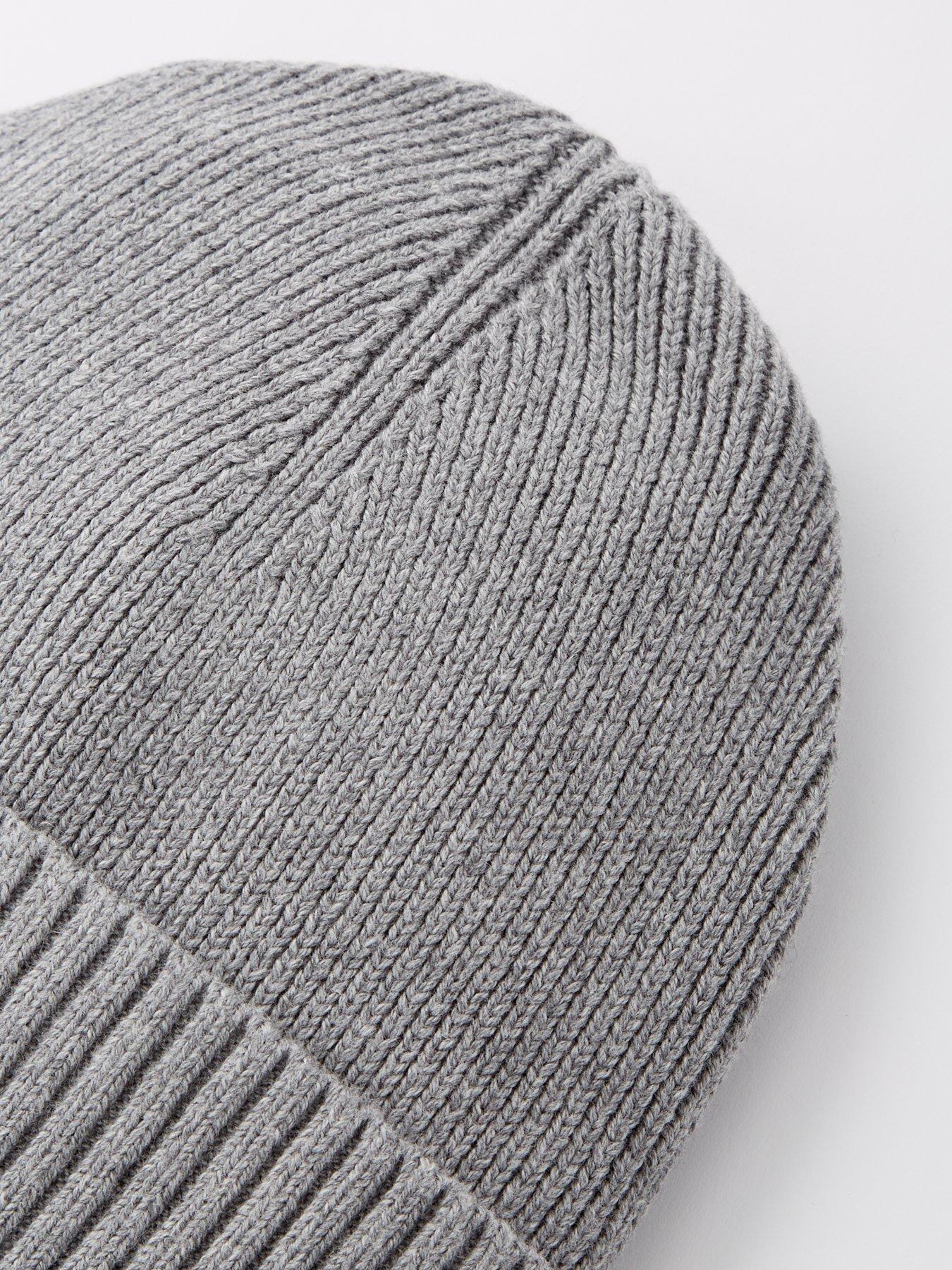 Image 4 of 4 of Tommy Hilfiger Pima Cotton Flag Beanie - Grey