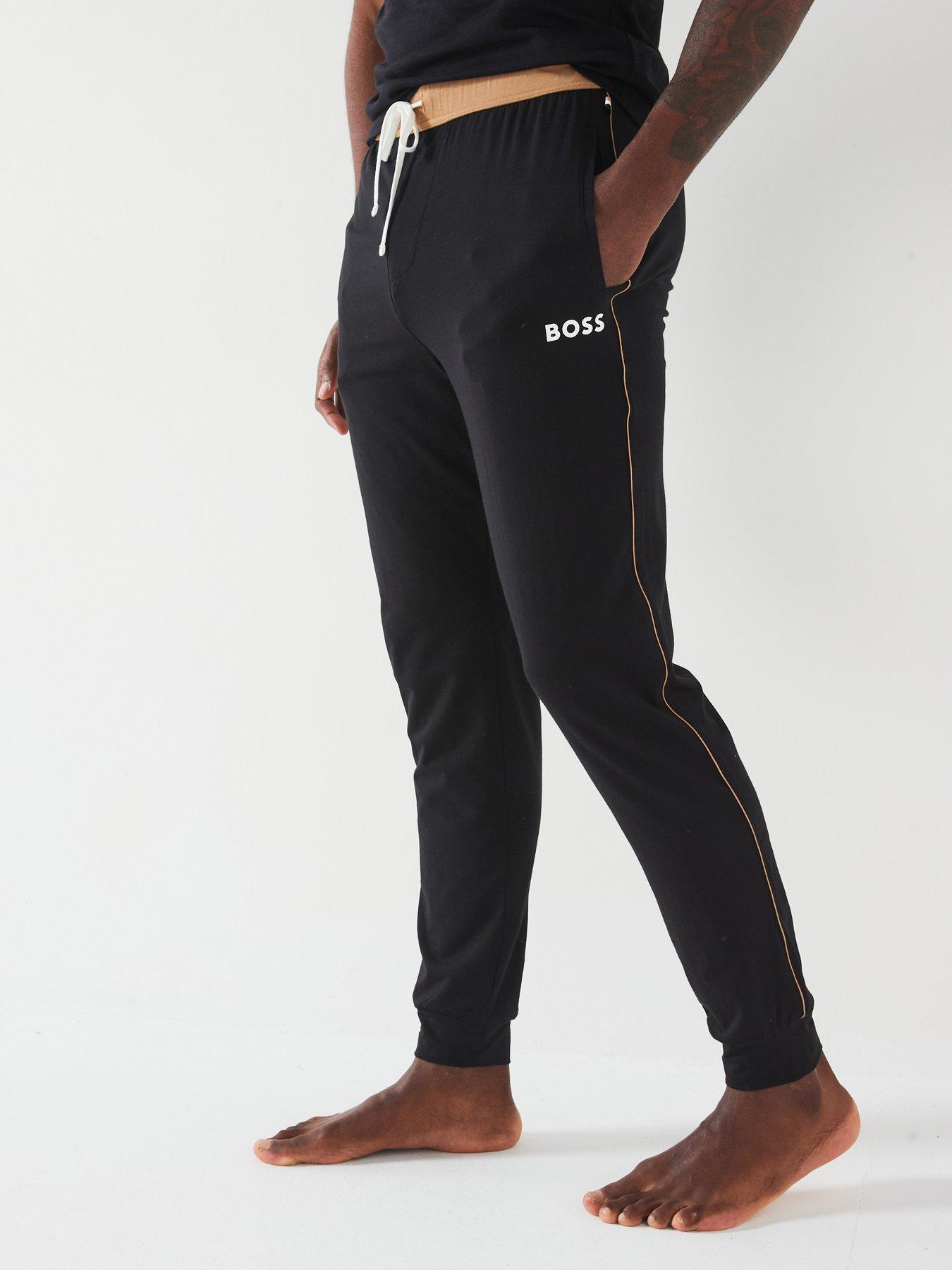 BOSS Balance Corporate Cuffed Loungewear Pants - Black