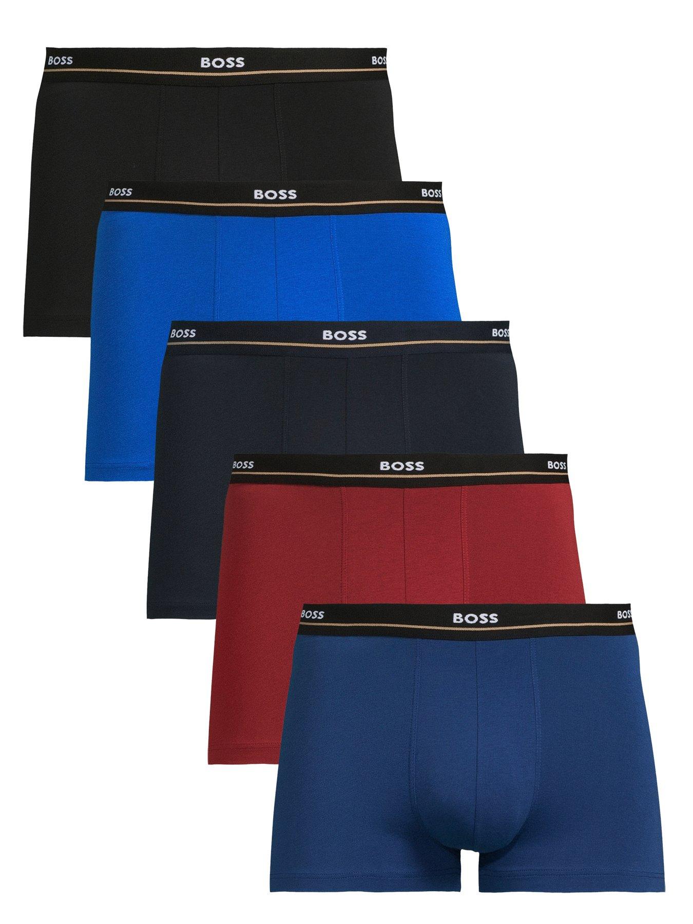 undefined 5 Pack Essential Waistband Trunks (Blues) - Multi